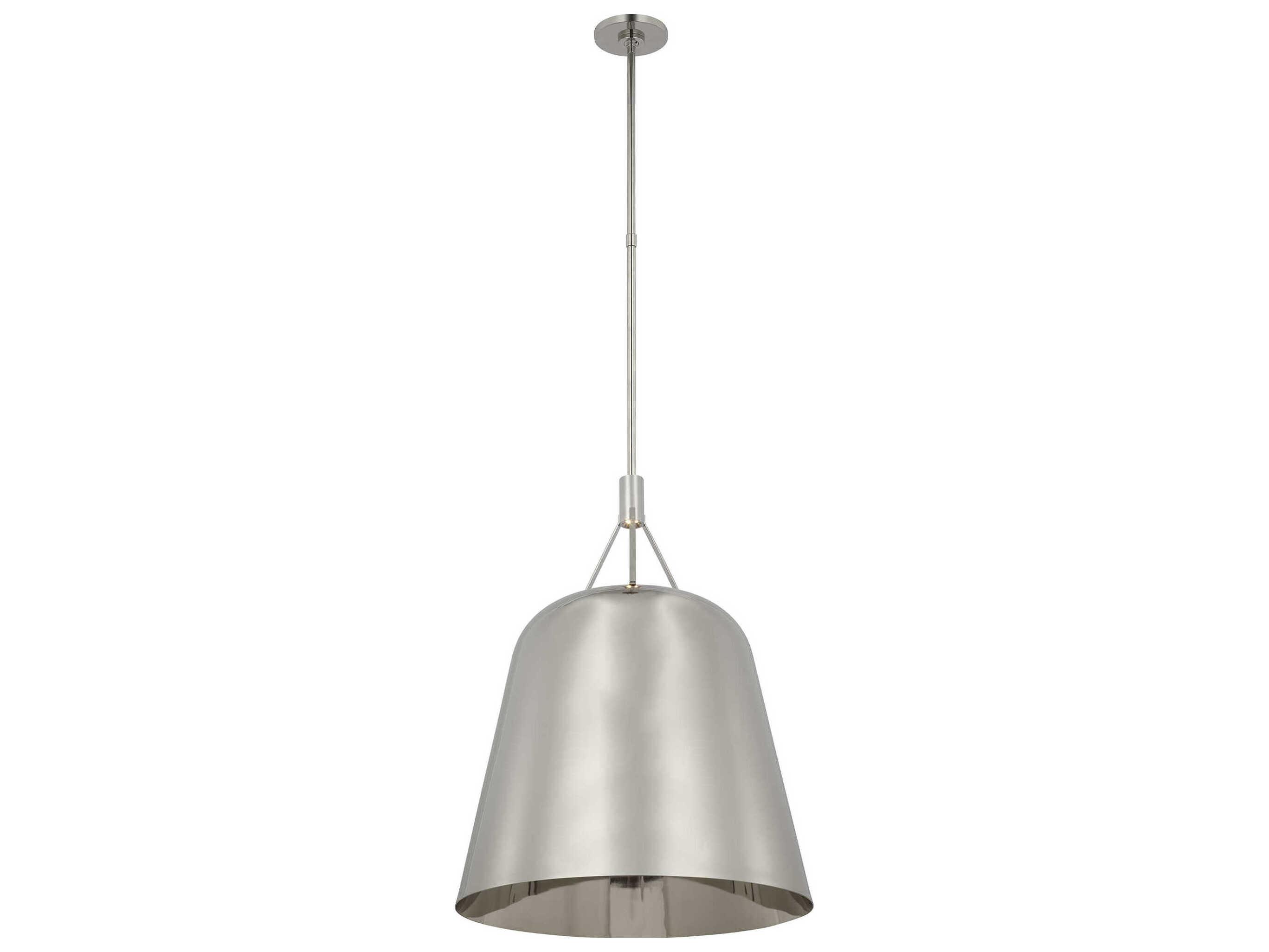 Visual Comfort Modern Sospeso 1-Light Polished Nickel Pendant