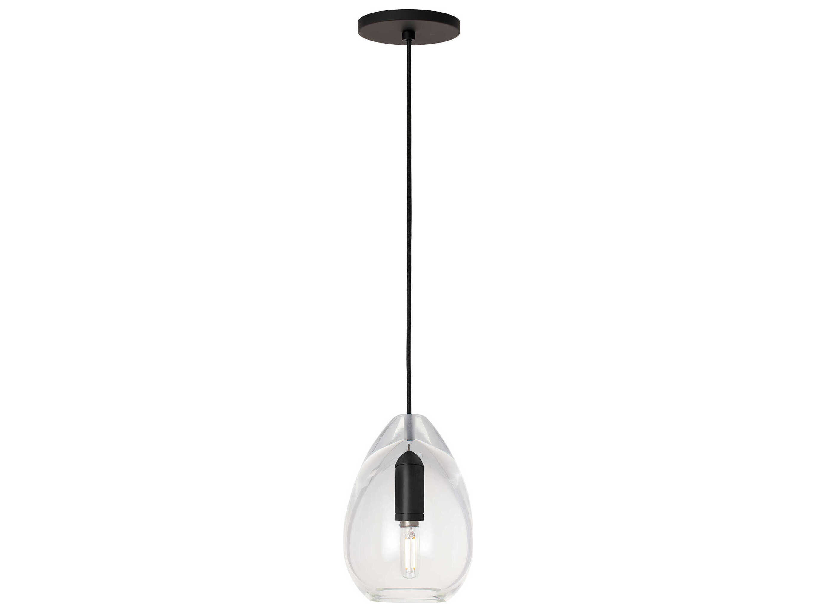 Visual Comfort Modern Alina Nightshade Black Mini Pendant