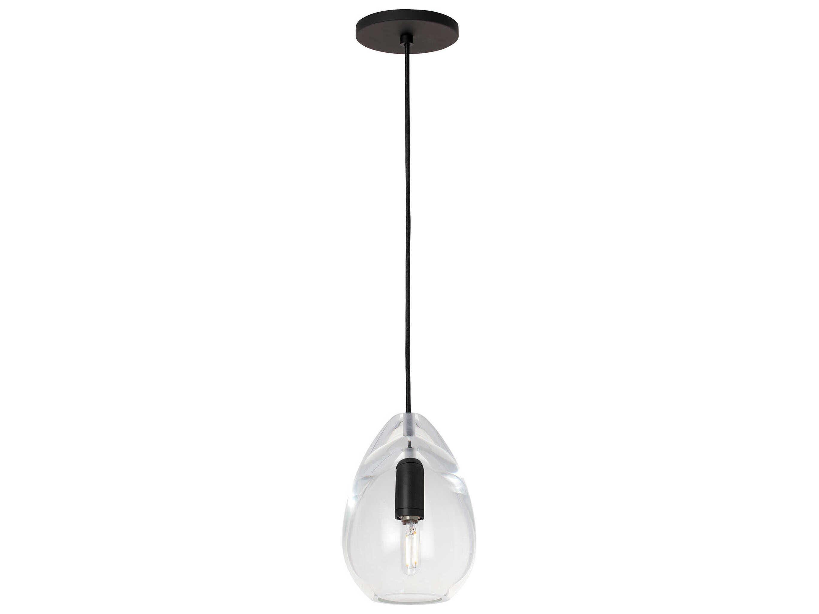 Visual Comfort Modern Alina Nightshade Black Mini Pendant