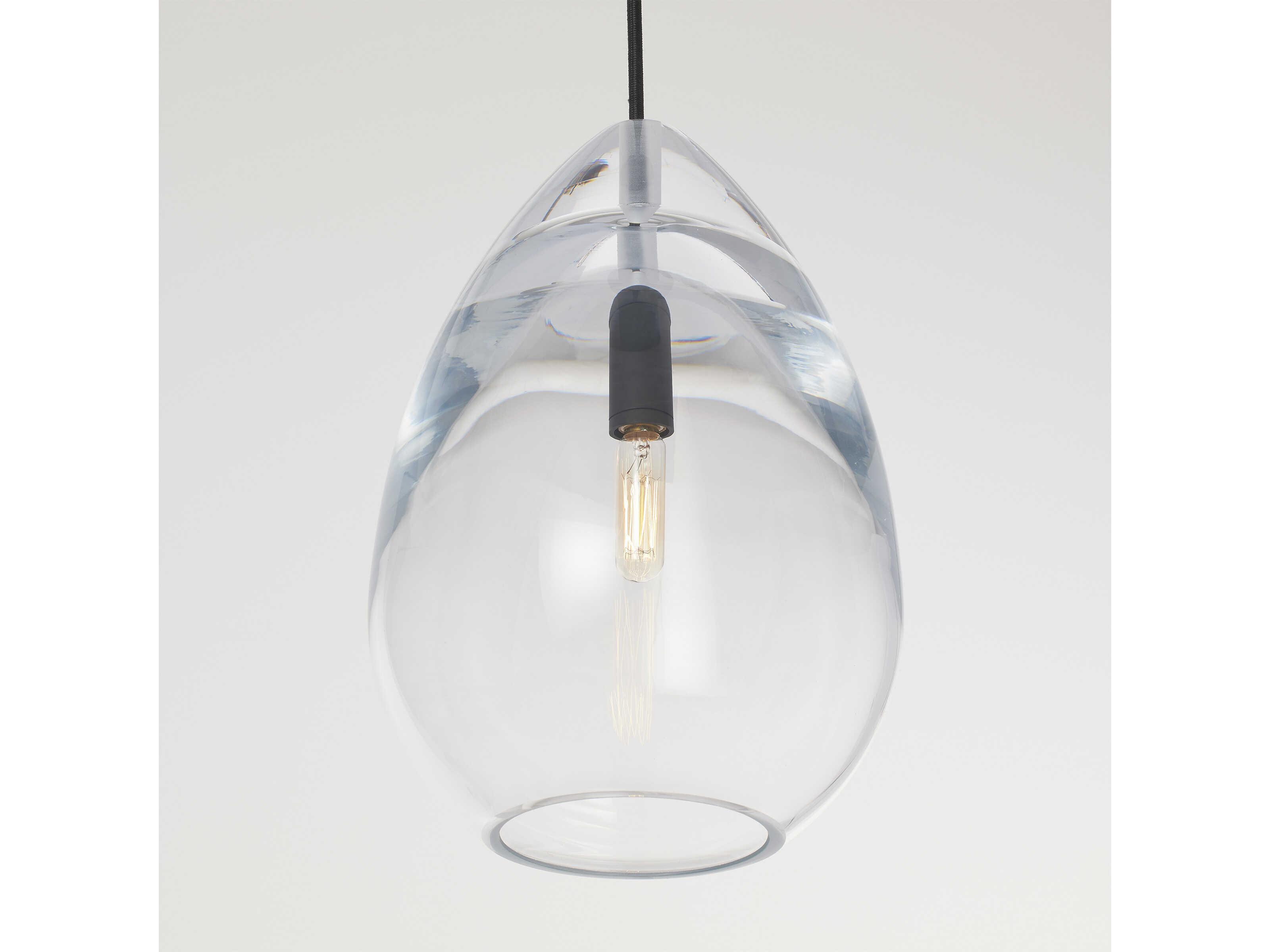 Visual Comfort Modern Alina 1-Light Nightshade Black Mini Pendant