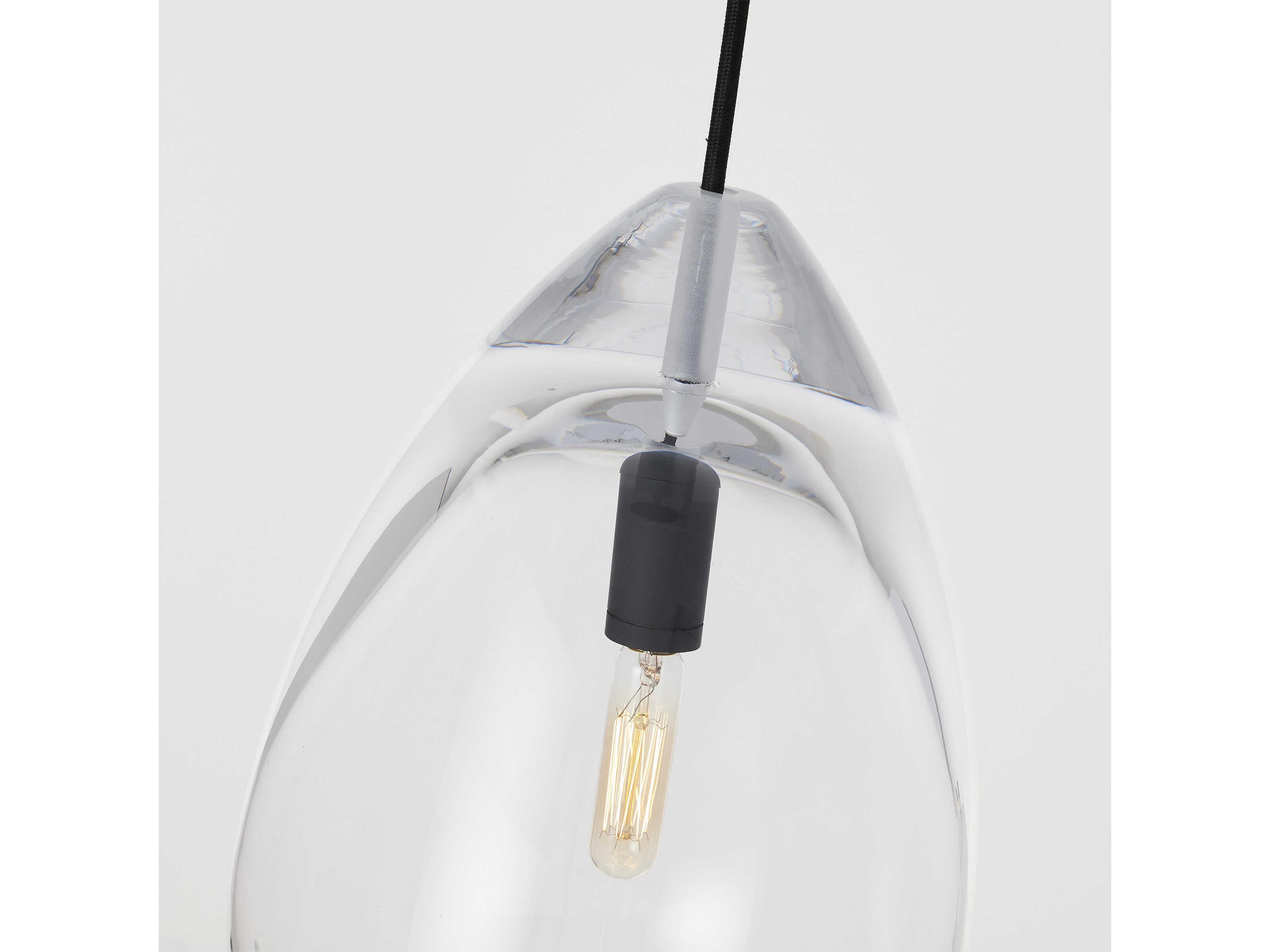 Visual Comfort Modern Alina 1-Light Nightshade Black Mini Pendant