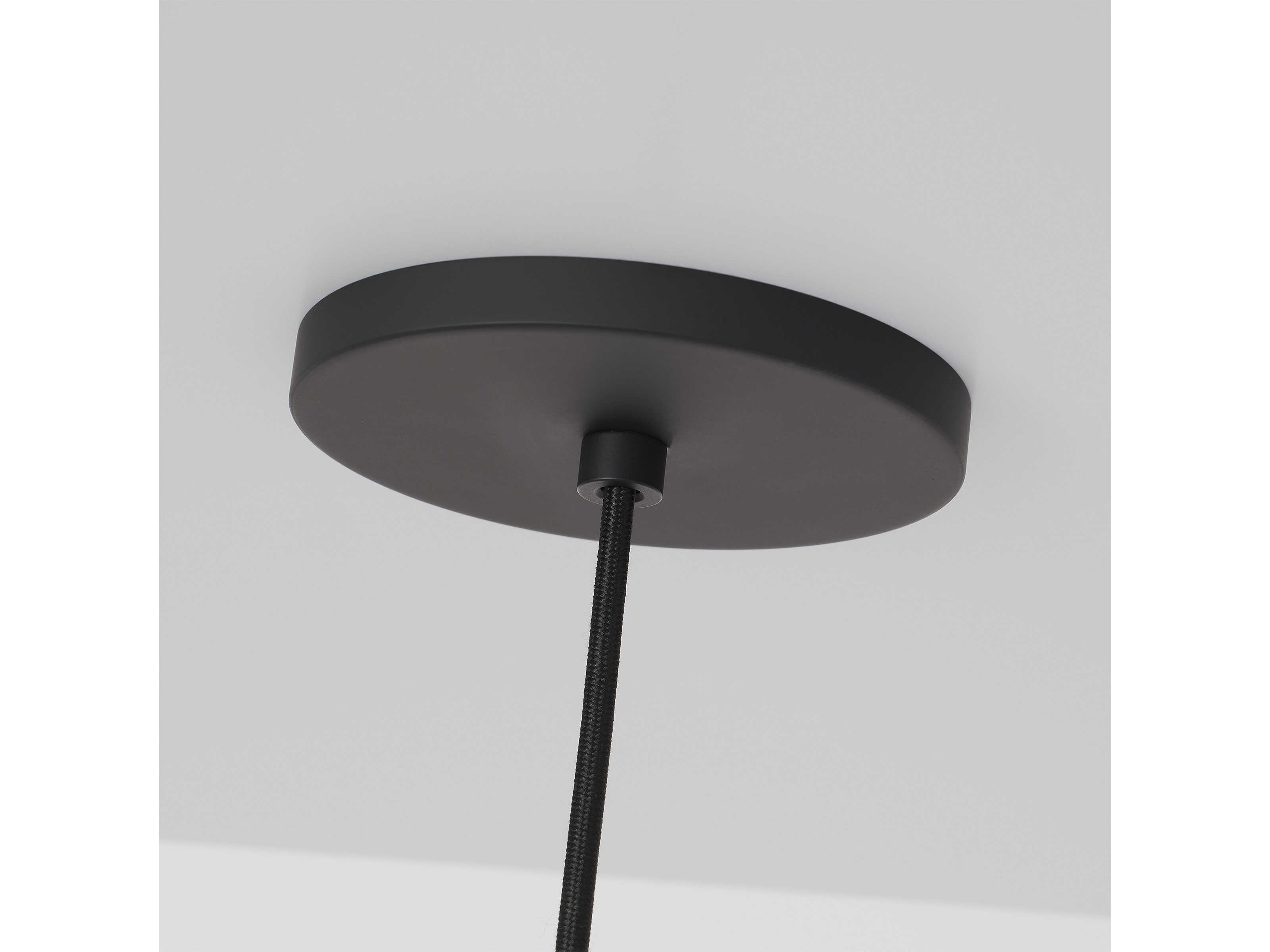 Visual Comfort Modern Alina 1-Light Nightshade Black Mini Pendant