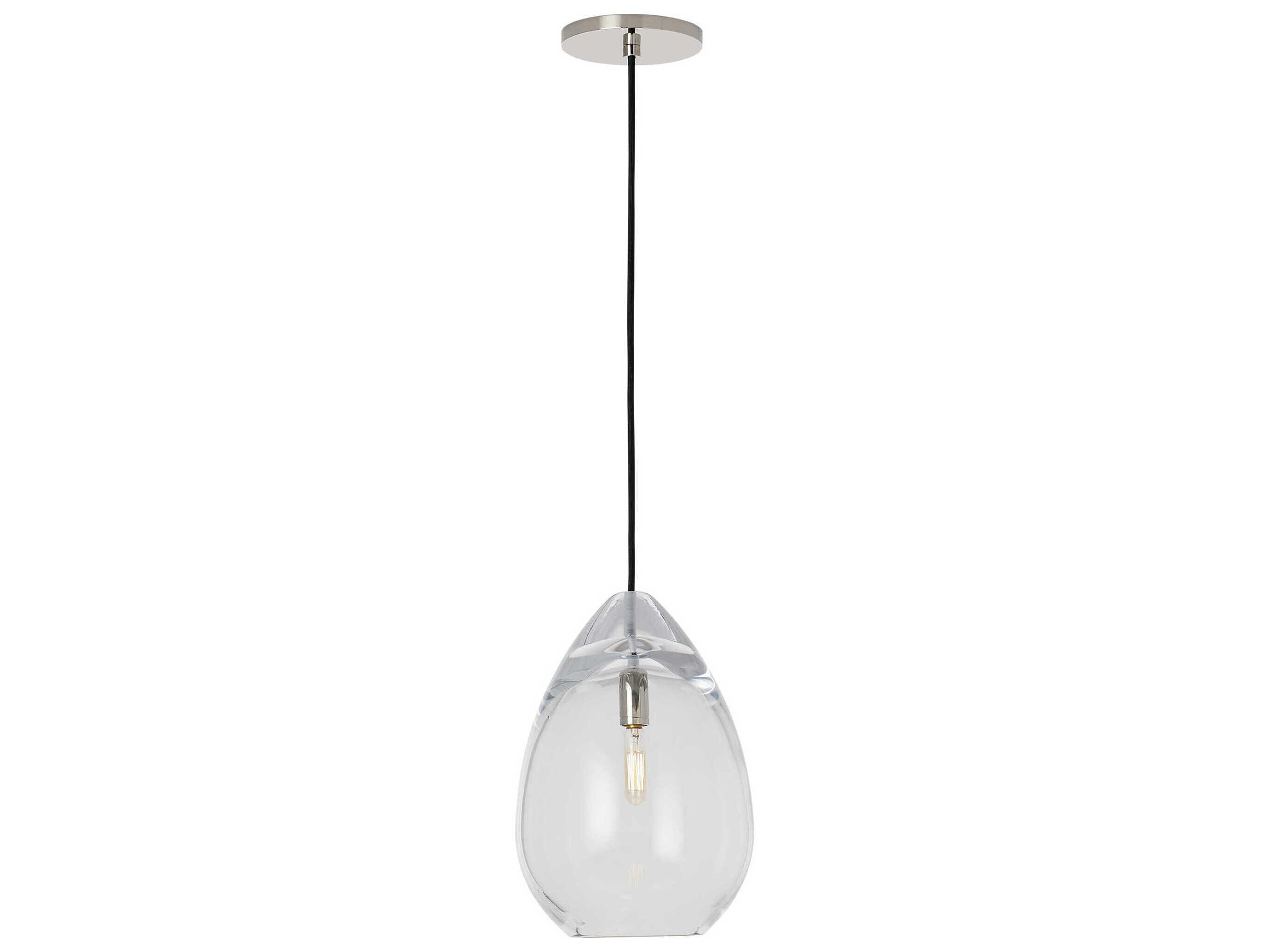 Visual Comfort Modern Alina 1-Light Polished Nickel Mini Pendant