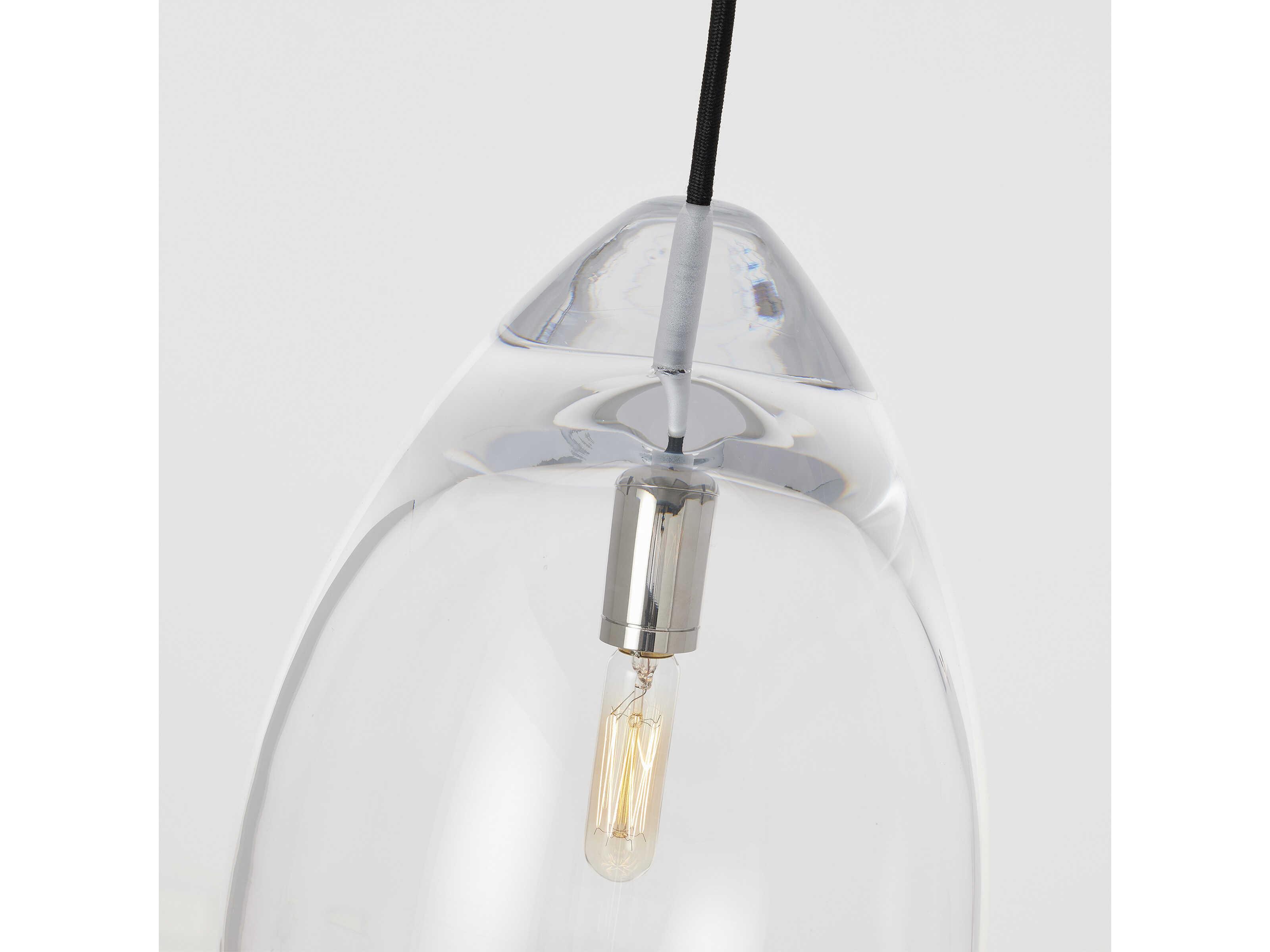 Visual Comfort Modern Alina 1-Light Polished Nickel Mini Pendant