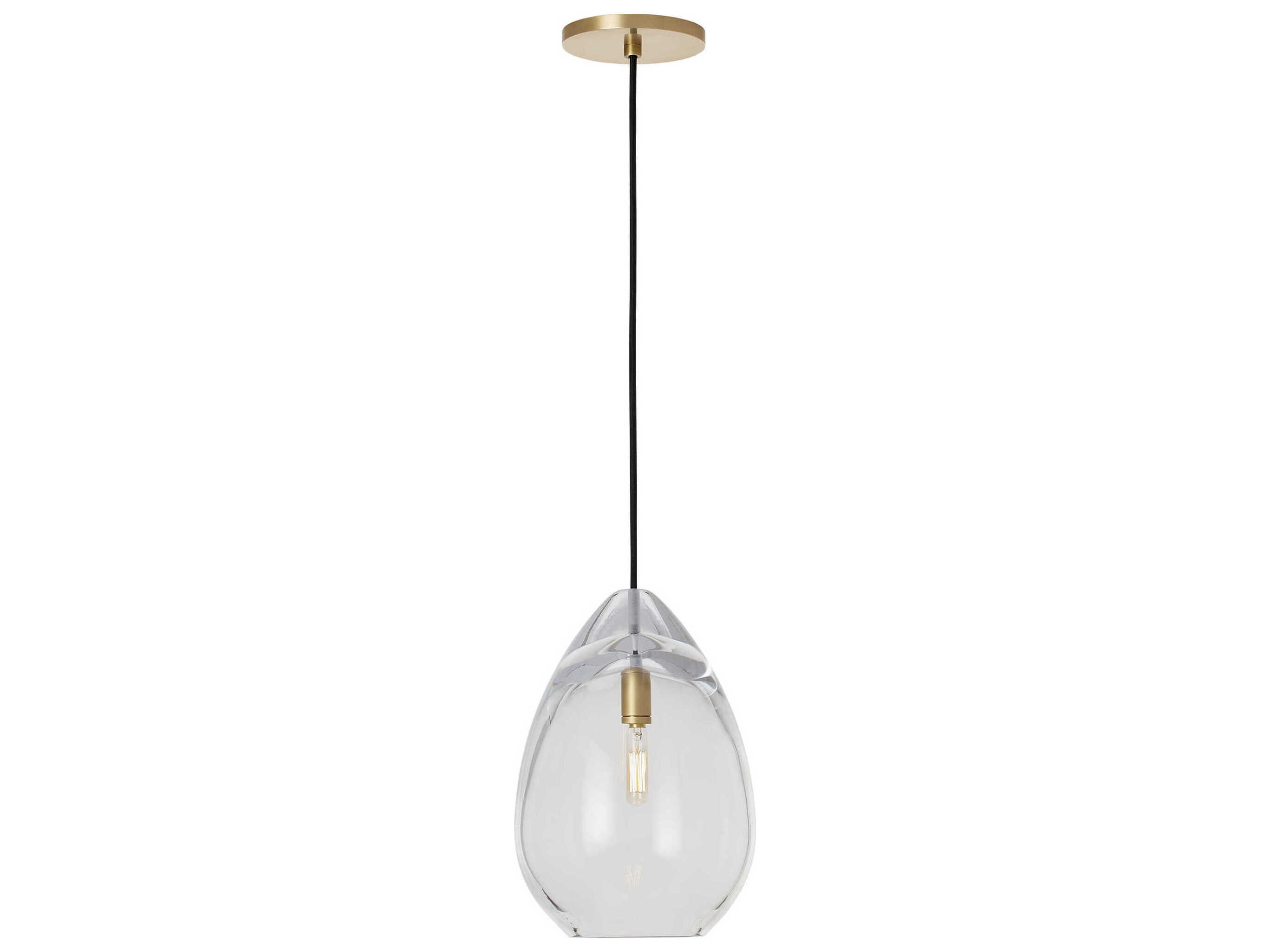 Visual Comfort Modern Alina 1-Light Natural Brass Mini Pendant