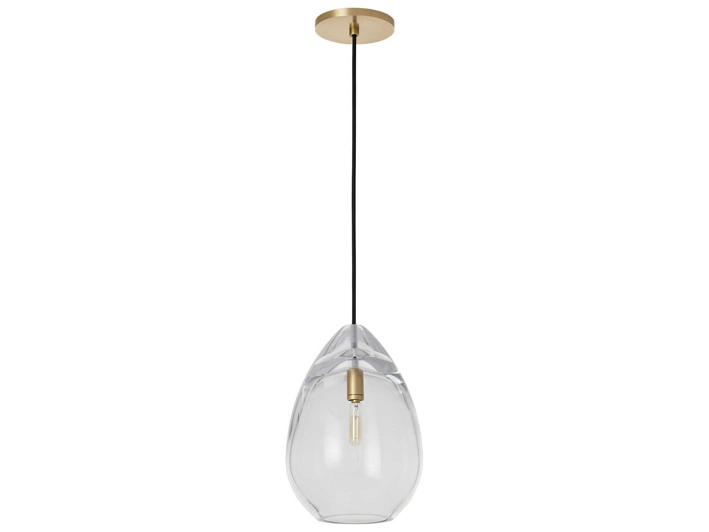 Visual Comfort Modern Alina 1-Light Natural Brass Mini Pendant