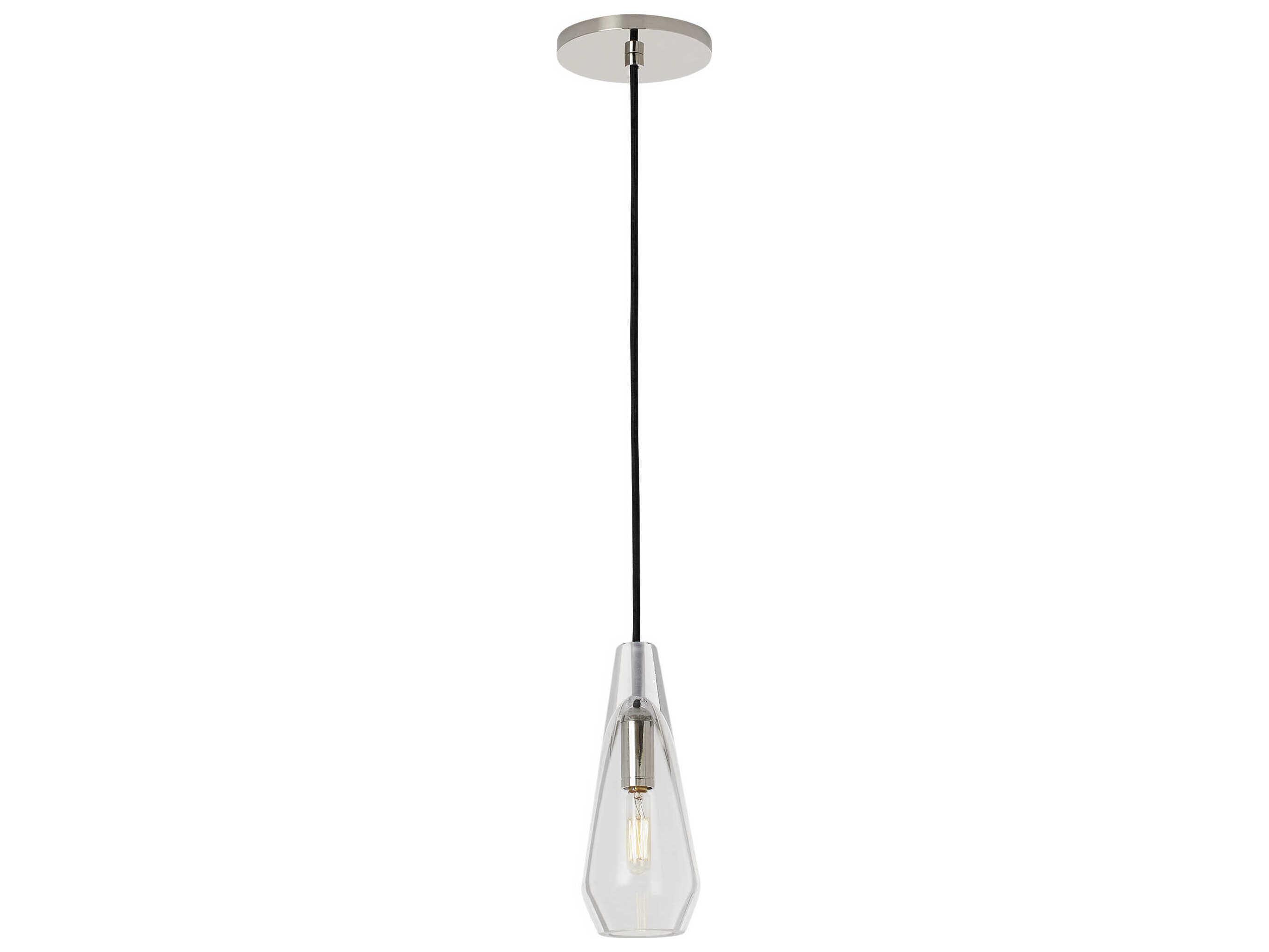 Visual Comfort Modern Lustra 1-Light Polished Nickel Mini Pendant