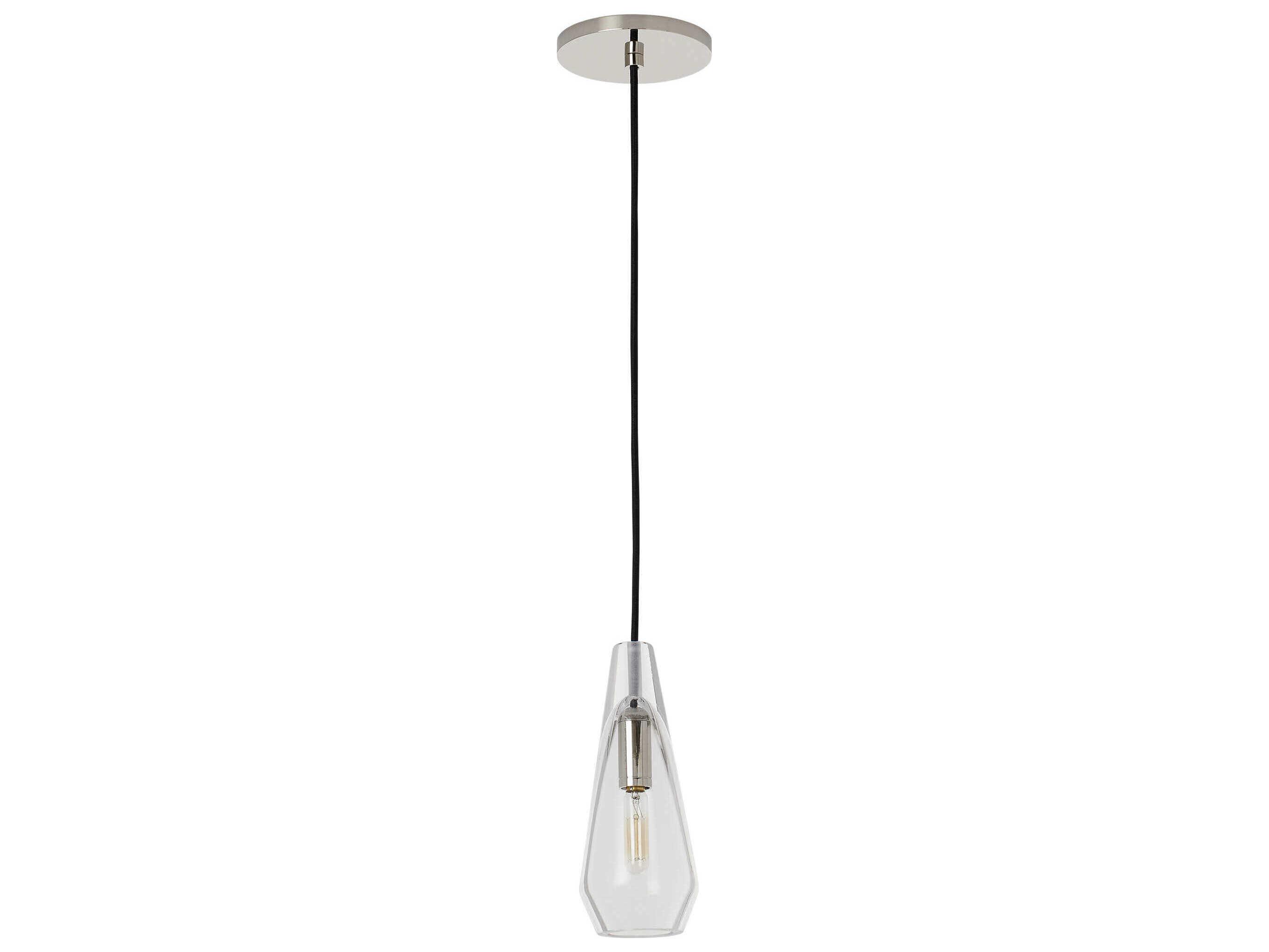 Visual Comfort Modern Lustra 1-Light Polished Nickel Mini Pendant