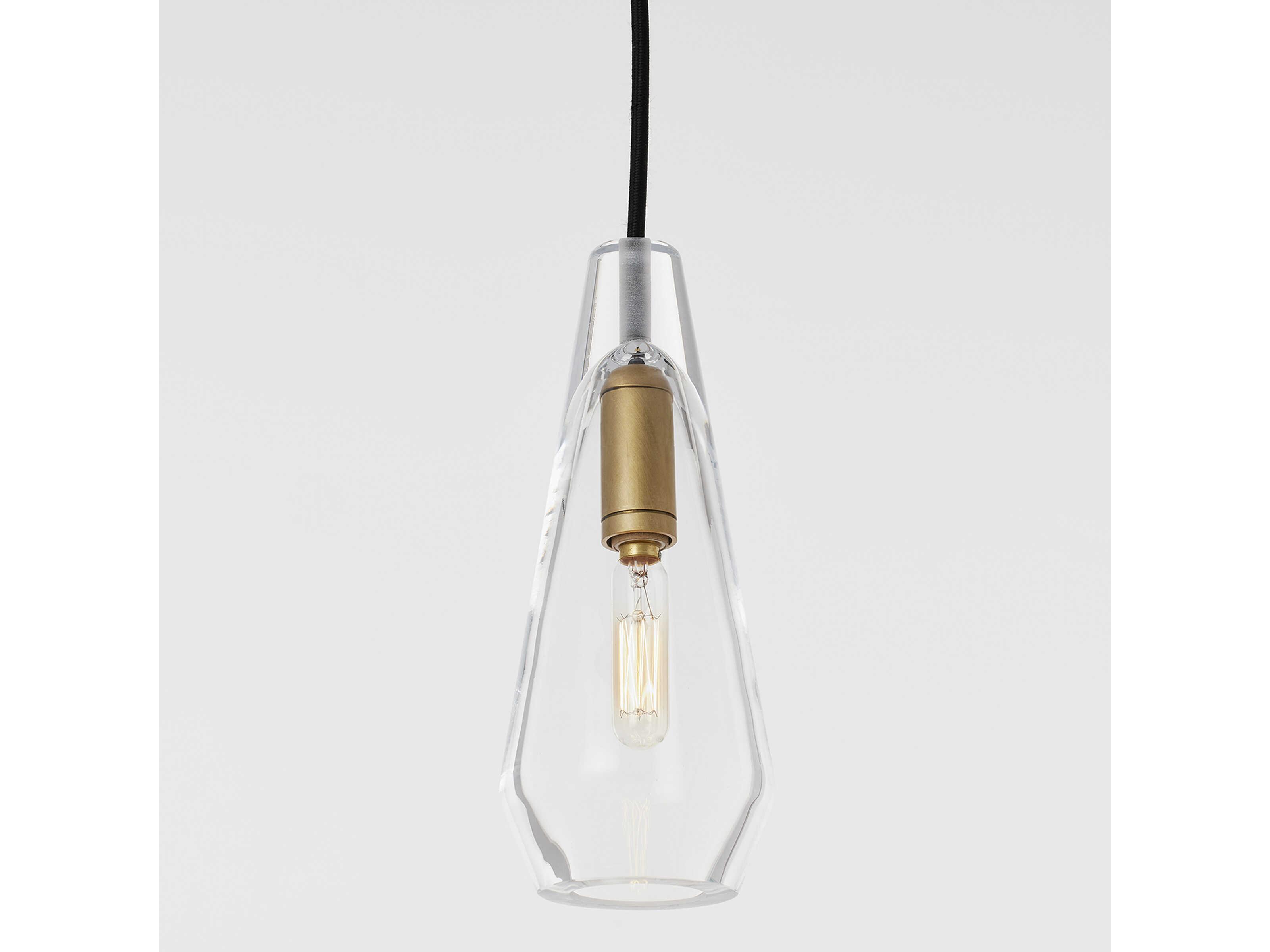 Visual Comfort Modern Lustra 1-Light Natural Brass Mini Pendant