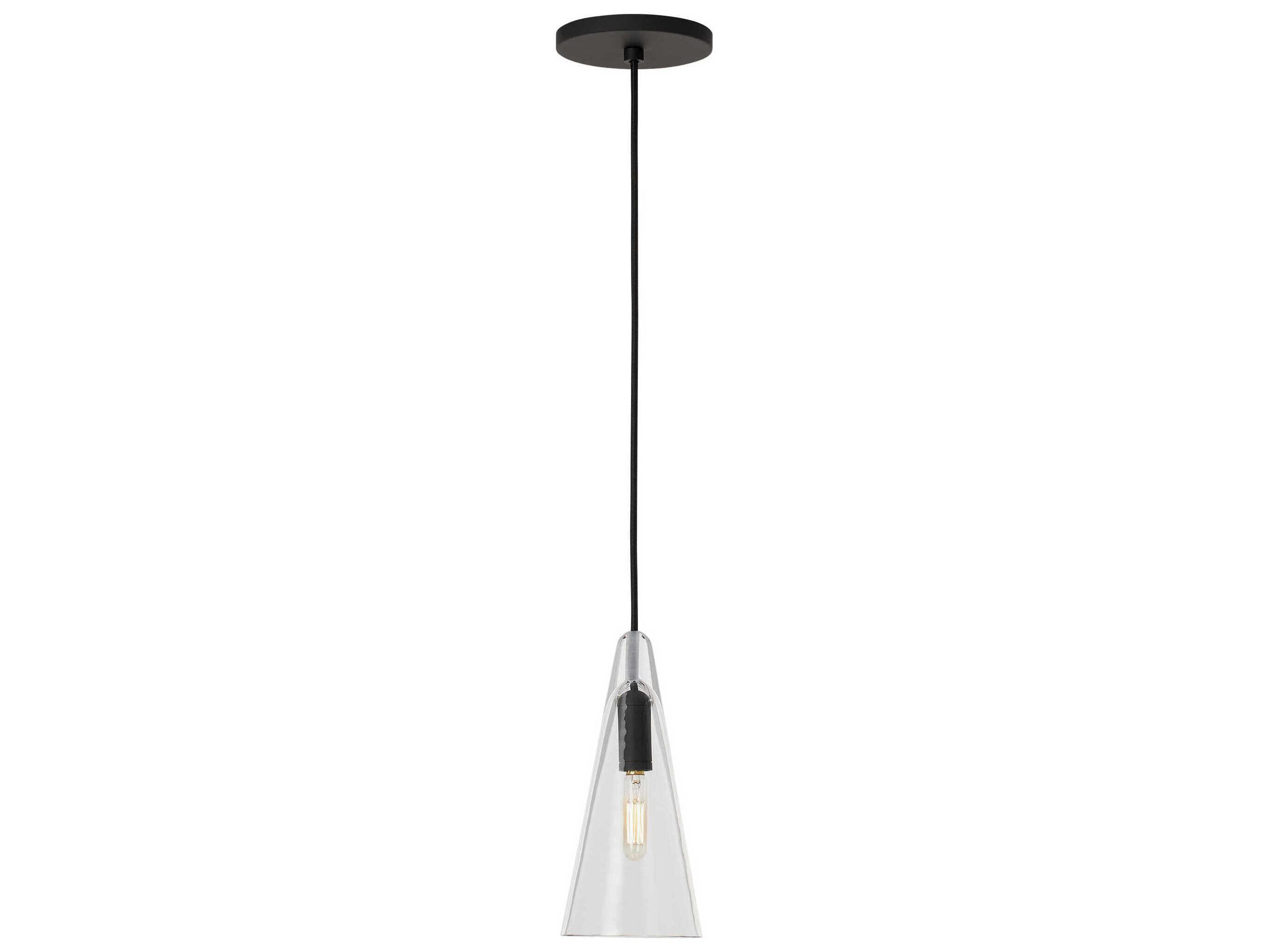Visual Comfort Modern Selina 1-Light Nightshade Black Mini Pendant
