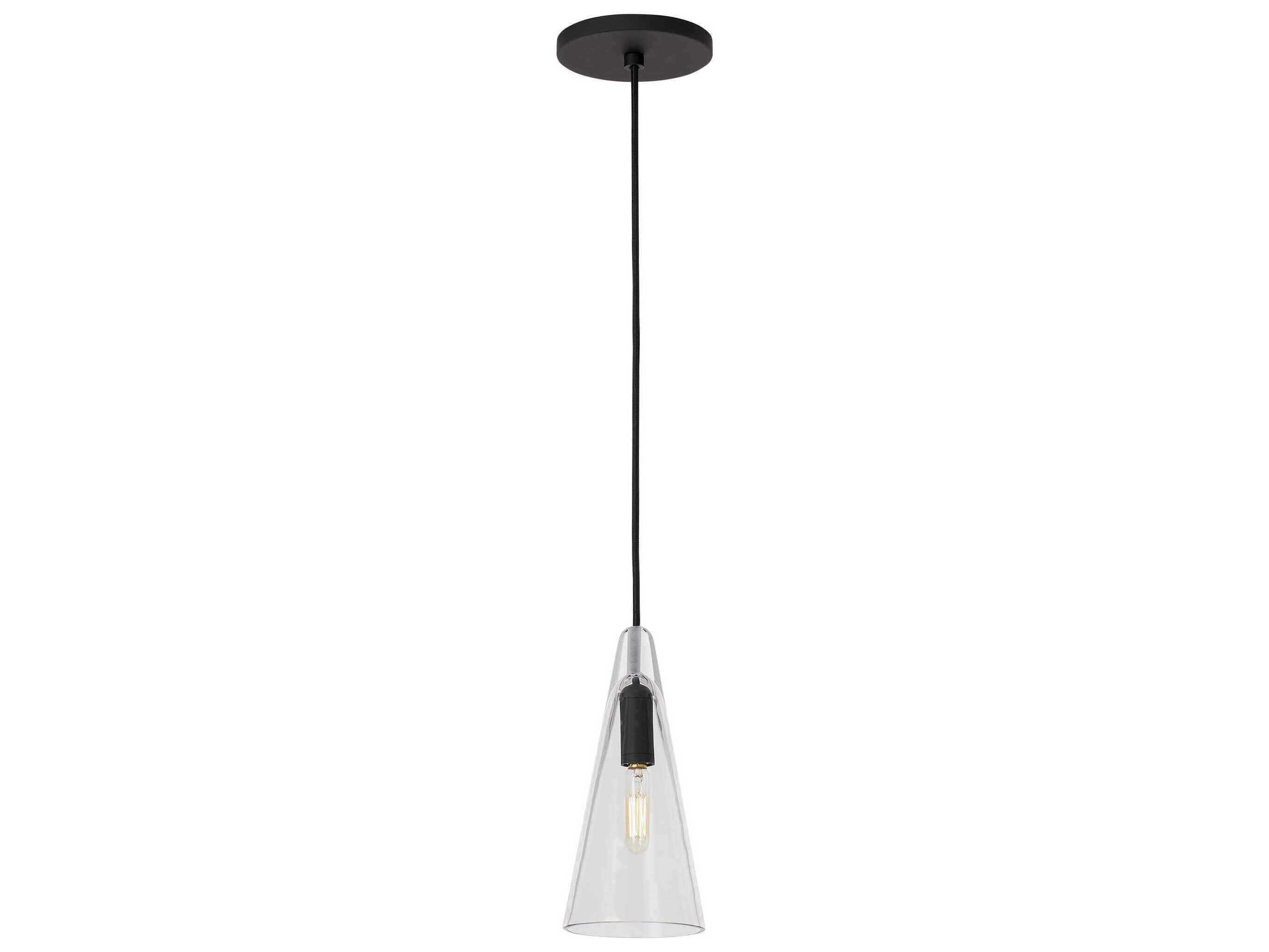 Visual Comfort Modern Selina 1-Light Nightshade Black Mini Pendant
