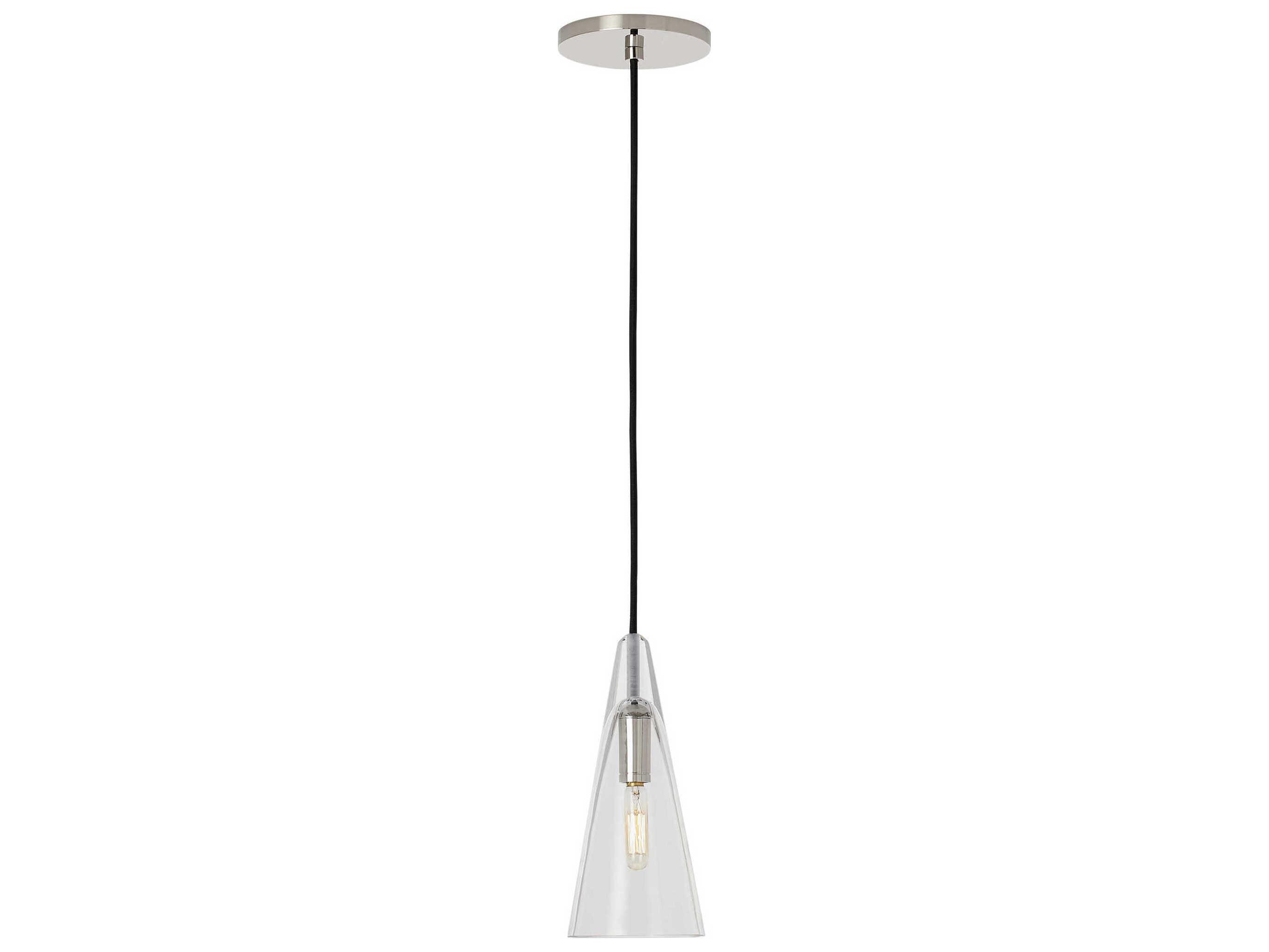 Visual Comfort Modern Selina 1-Light Polished Nickel Mini Pendant