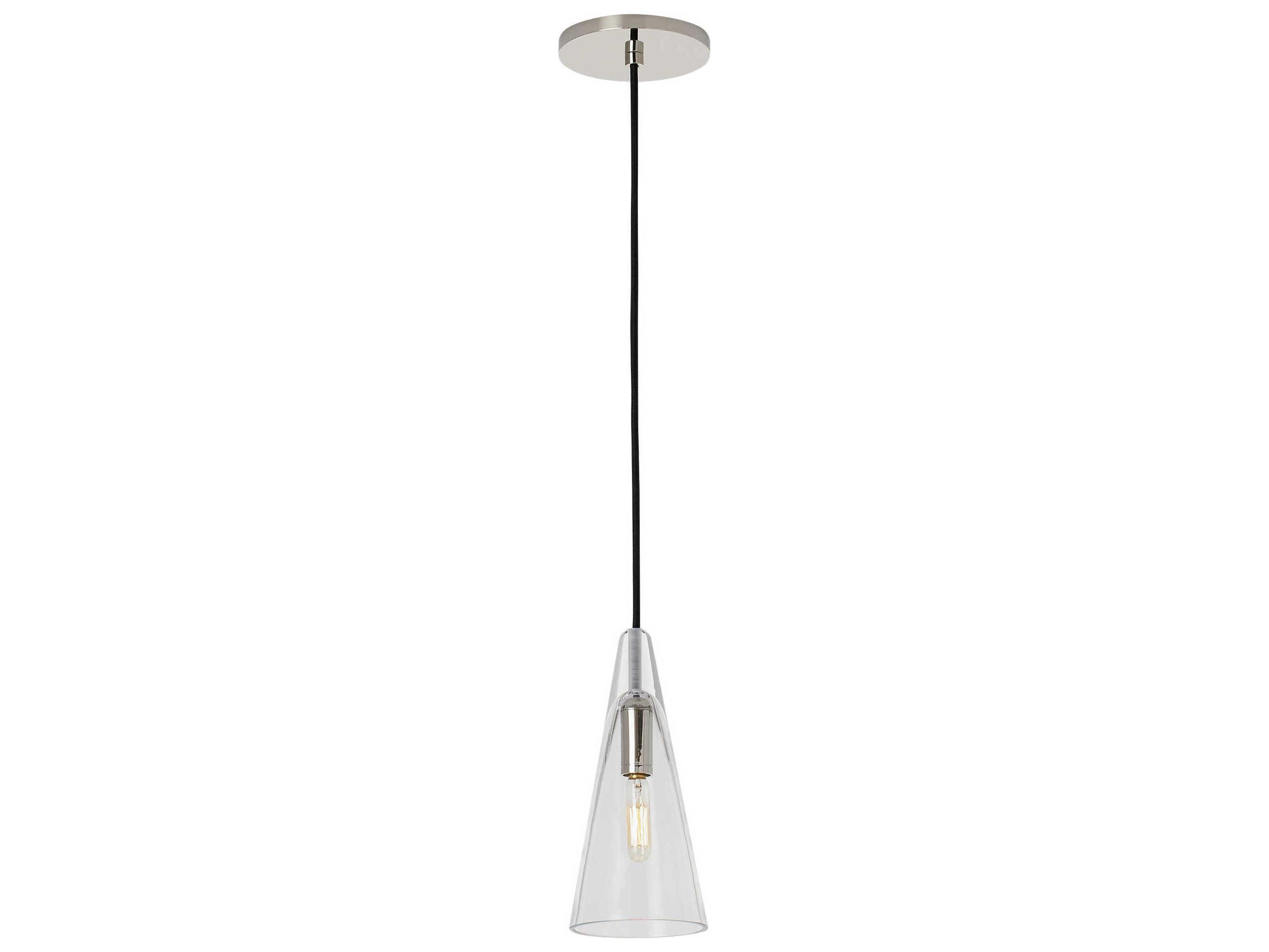 Visual Comfort Modern Selina 1-Light Polished Nickel Mini Pendant