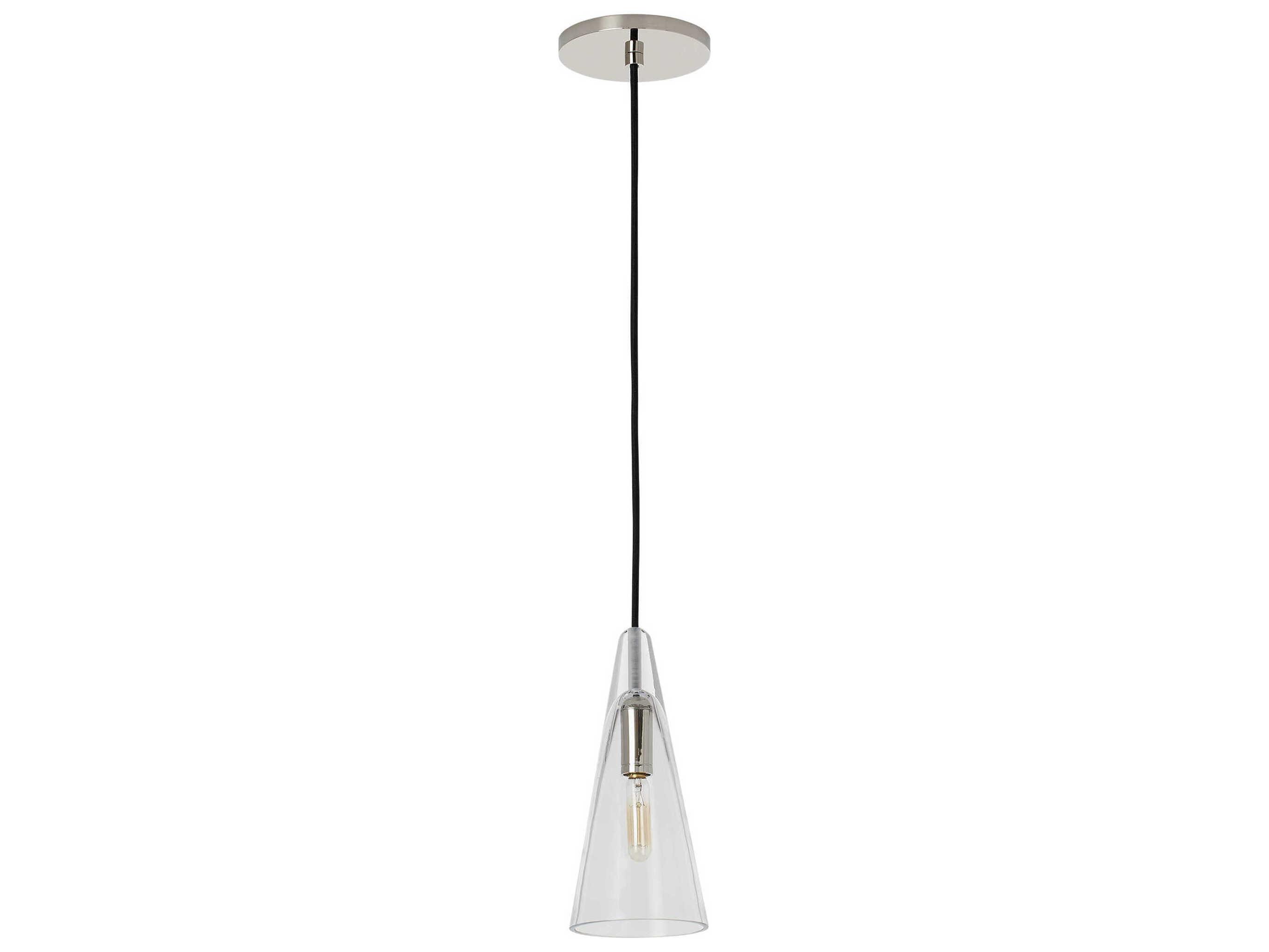 Visual Comfort Modern Selina 1-Light Polished Nickel Mini Pendant