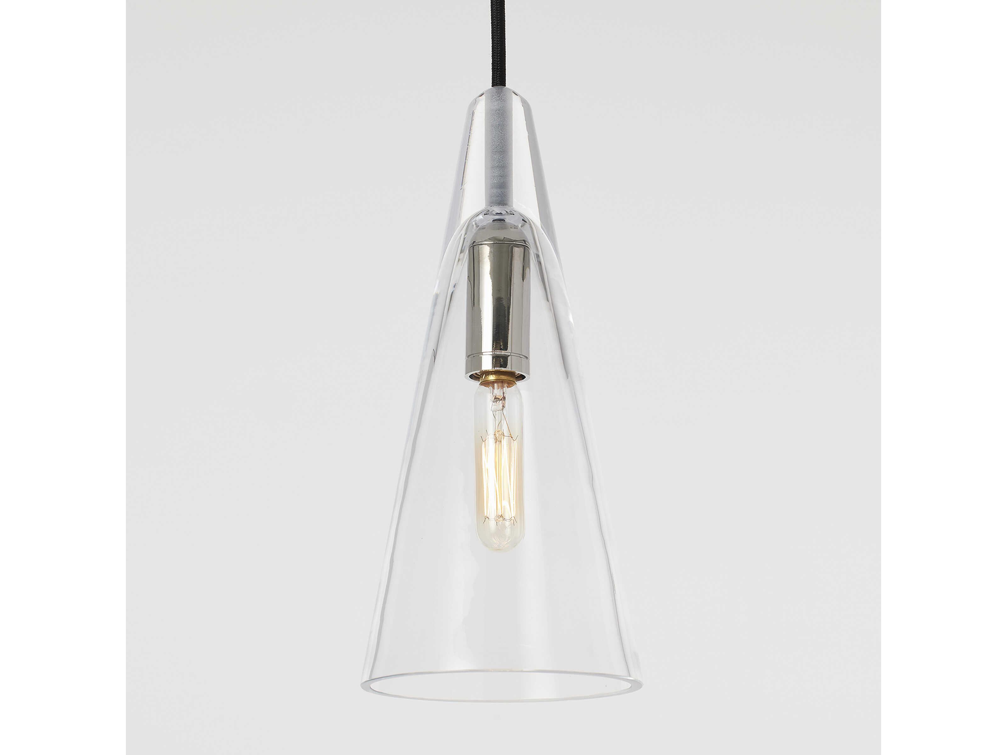 Visual Comfort Modern Selina 1-Light Polished Nickel Mini Pendant