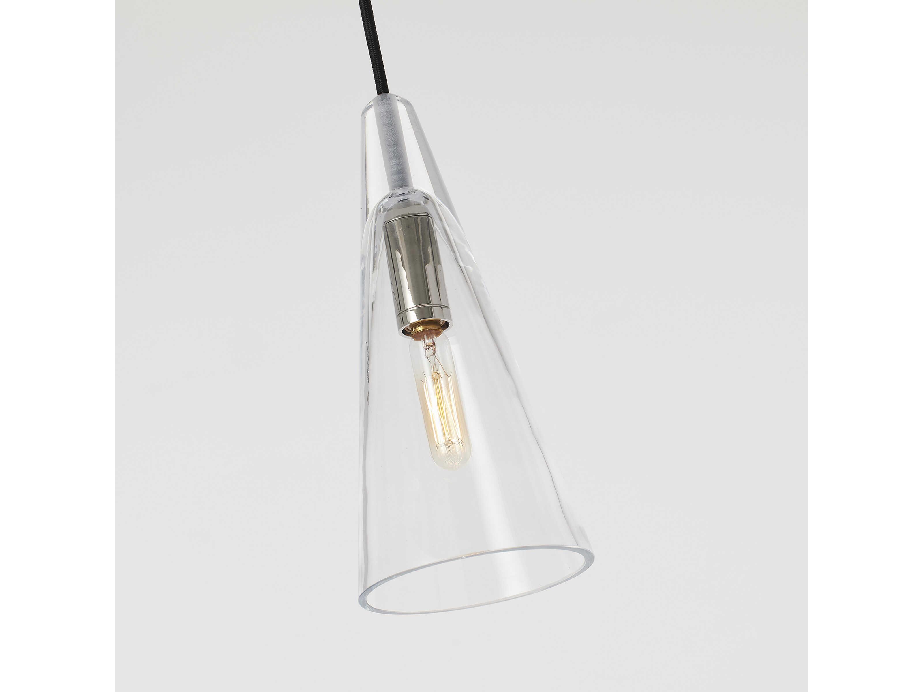 Visual Comfort Modern Selina 1-Light Polished Nickel Mini Pendant