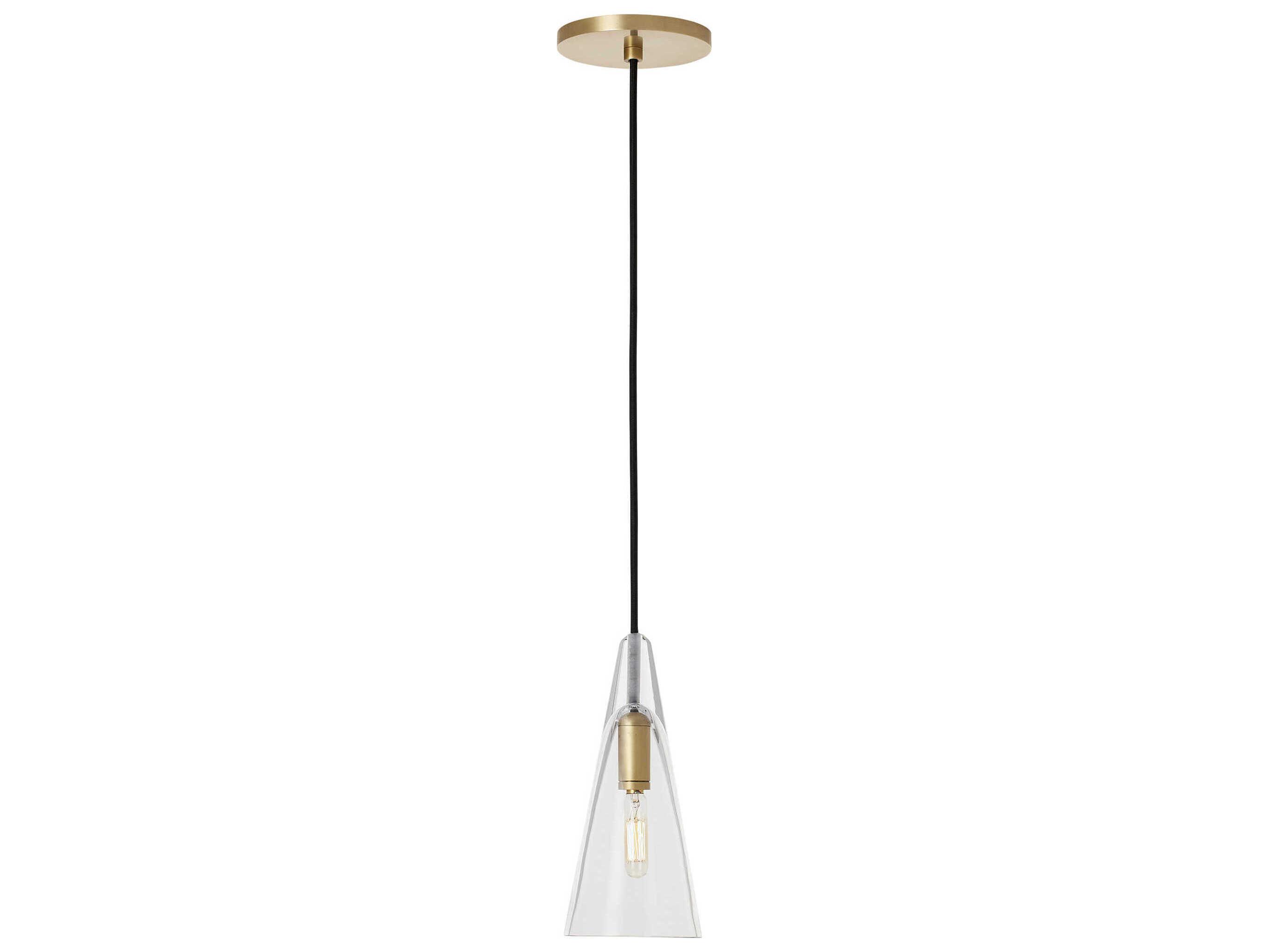 Visual Comfort Modern Selina 1-Light Natural Brass Mini Pendant