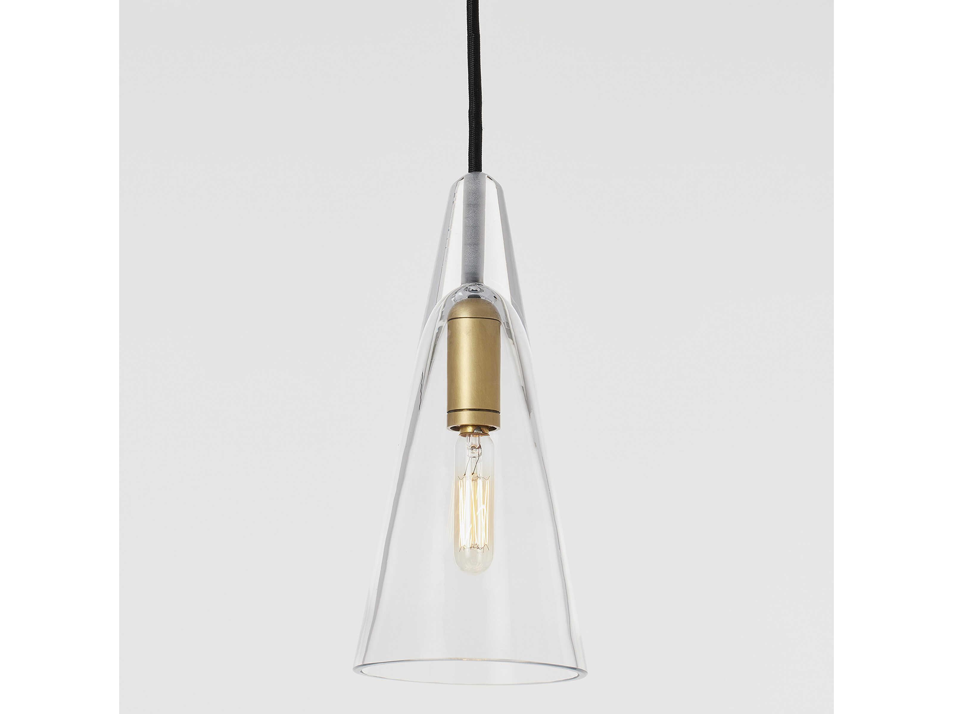 Visual Comfort Modern Selina 1-Light Natural Brass Mini Pendant