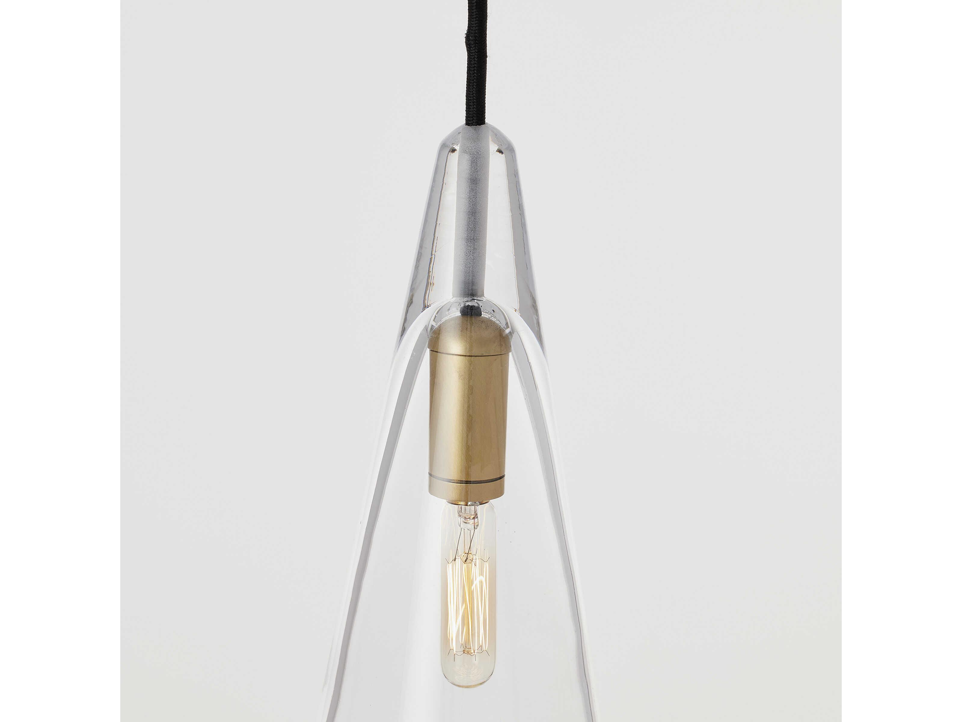 Visual Comfort Modern Selina 1-Light Natural Brass Mini Pendant
