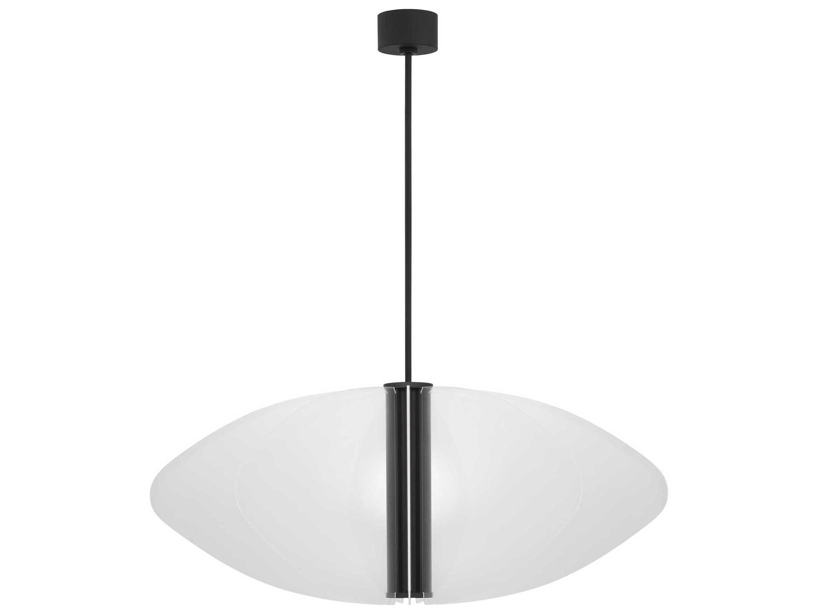 Visual Comfort Modern Nyra 1-Light Nightshade Black Pendant