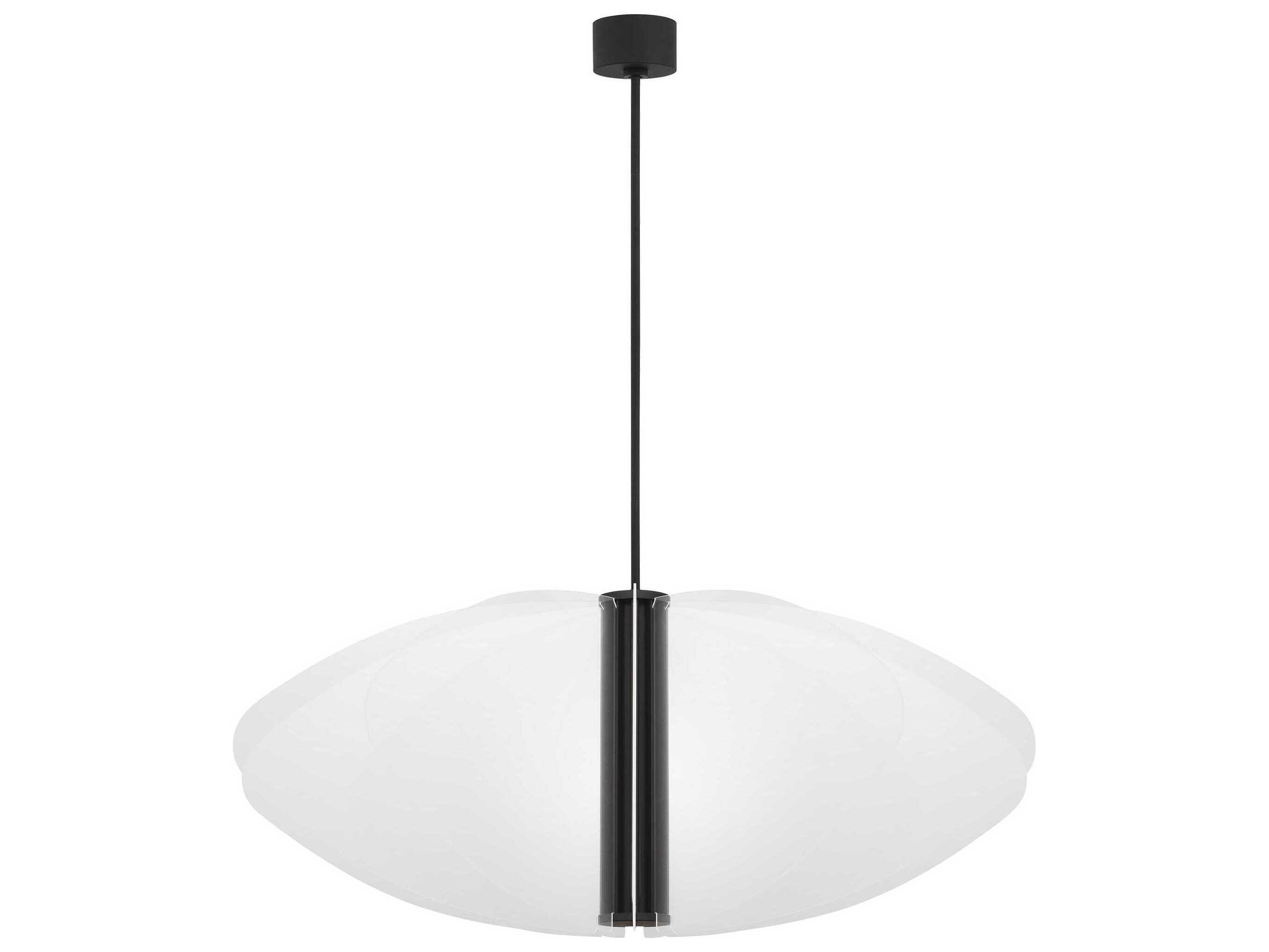Visual Comfort Modern Nyra 1-Light Nightshade Black Pendant