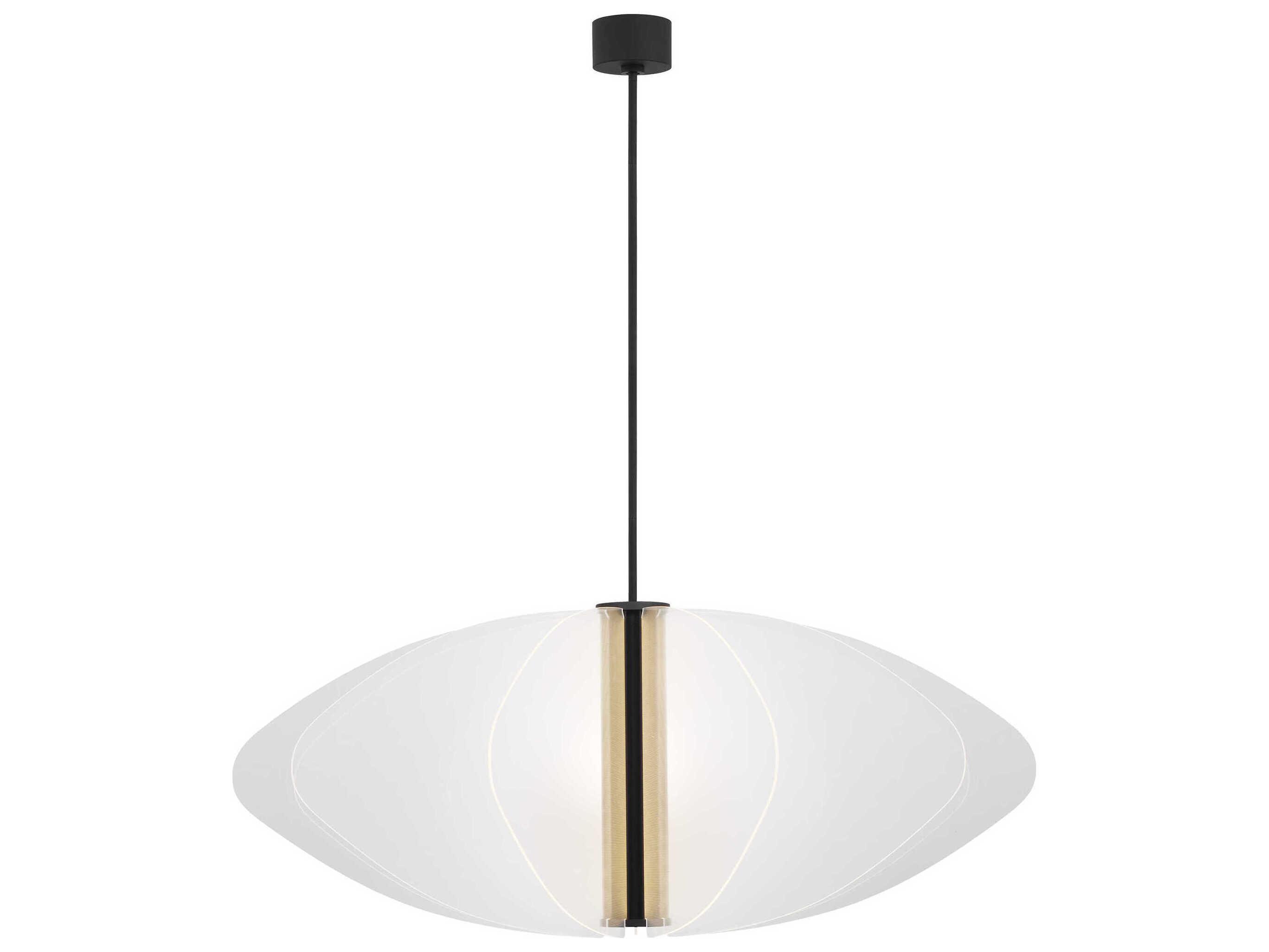 Visual Comfort Modern Nyra 1-Light Nightshade Black Pendant