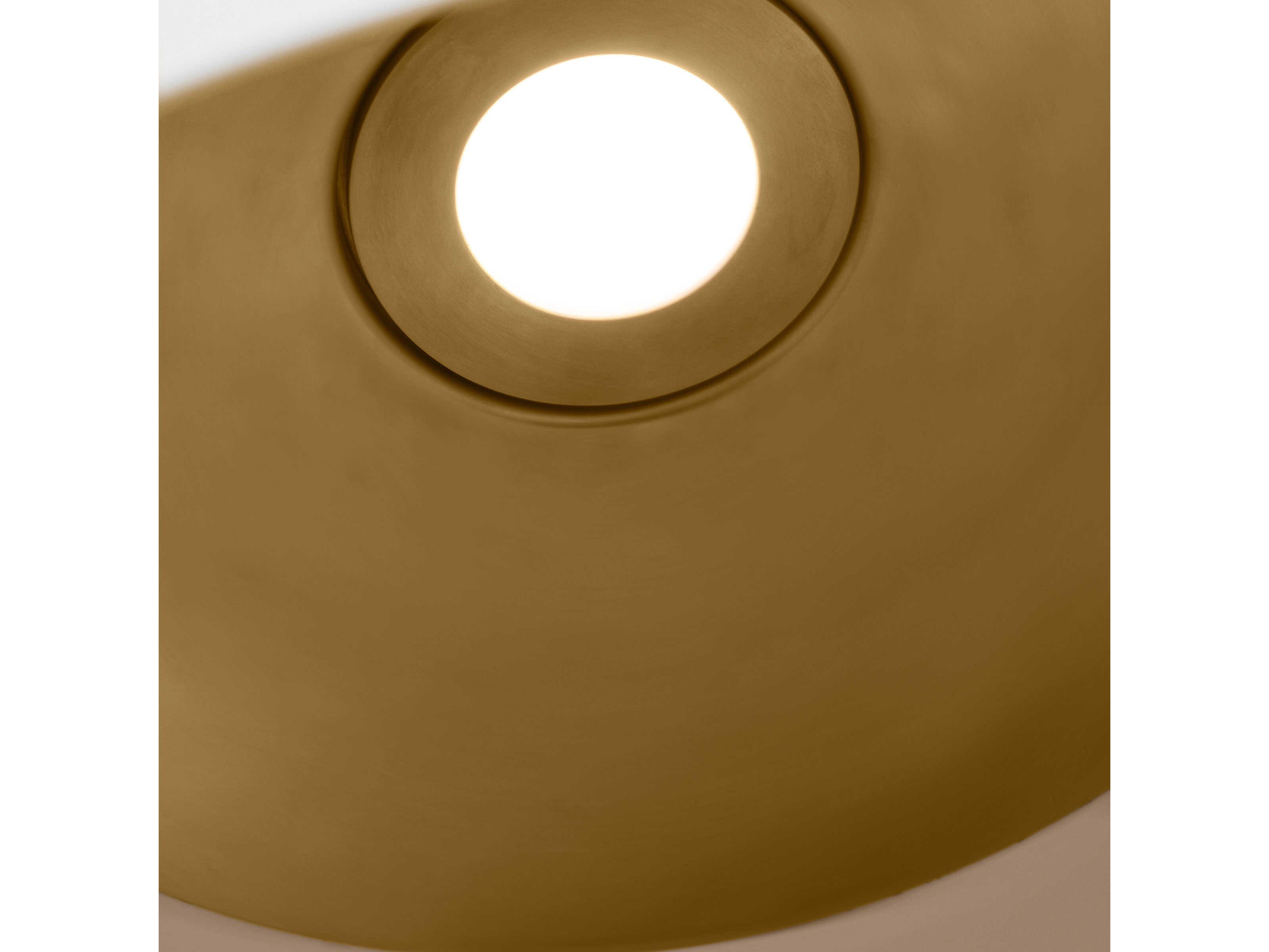 Visual Comfort Modern Forge 1-Light White Natural Brass Pendant