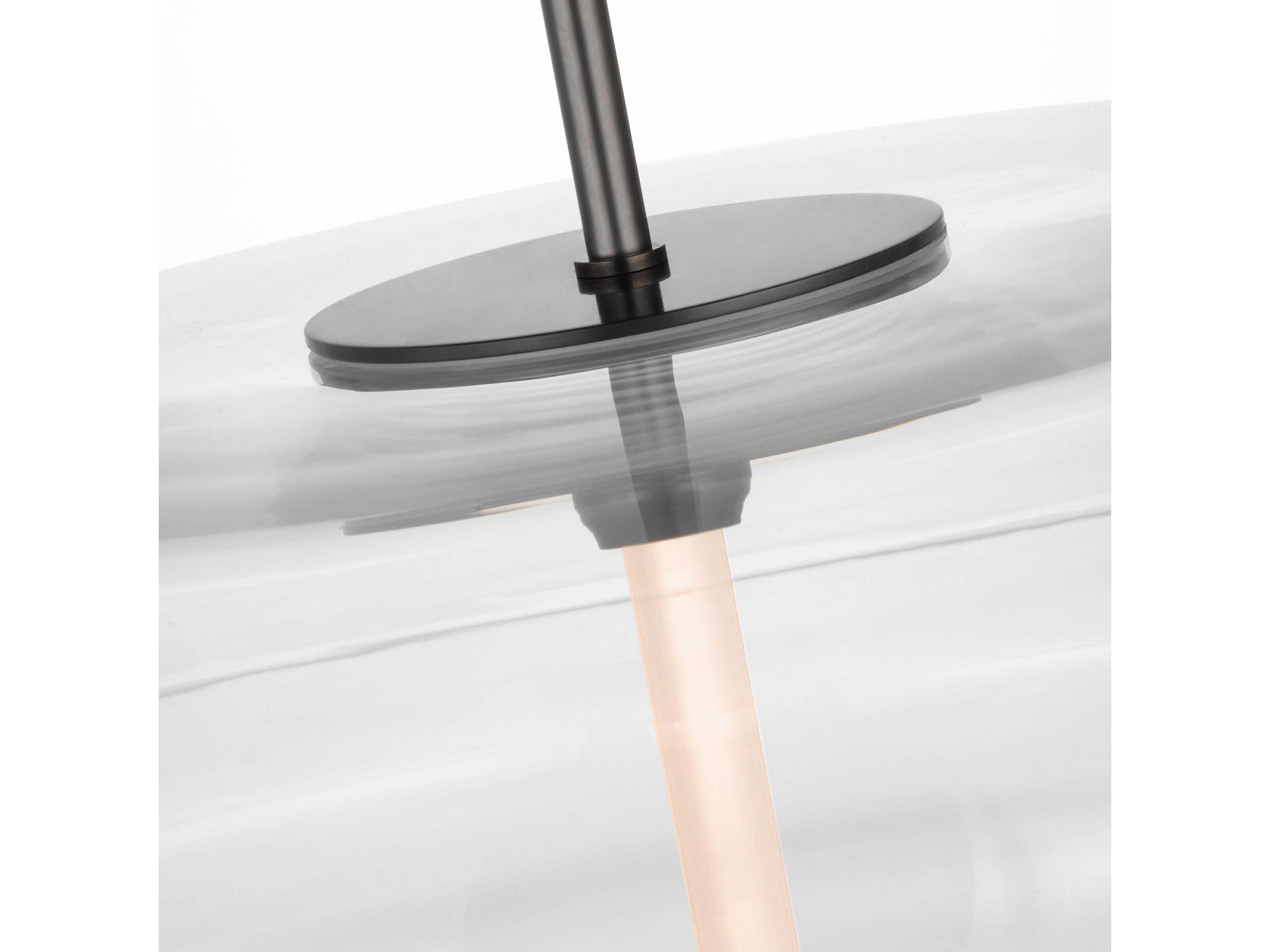 Visual Comfort Modern Shakkei 1-Light Bronze Drum Pendant