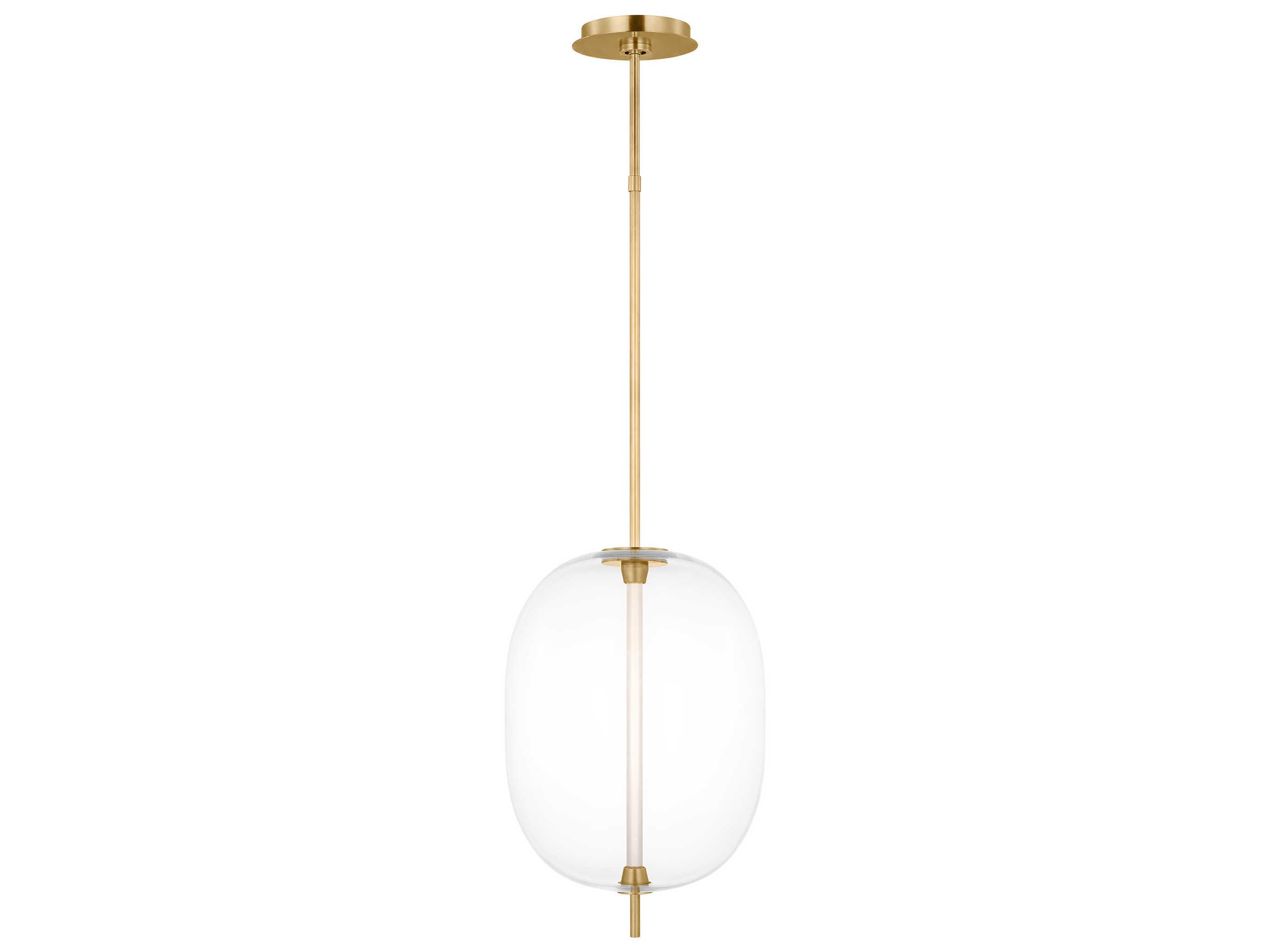 Visual Comfort Modern Heian 1-Light Natural Brass Pendant