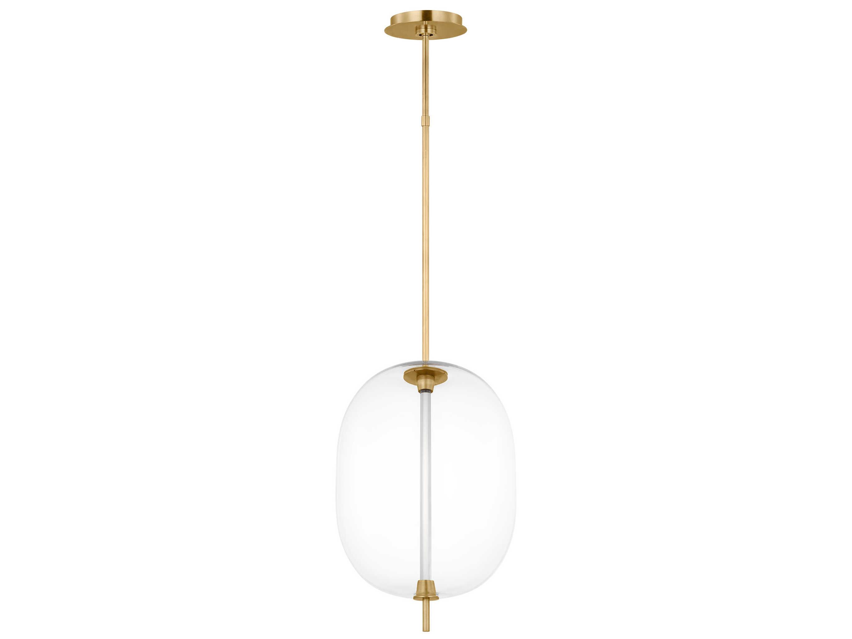 Visual Comfort Modern Heian 1-Light Natural Brass Pendant