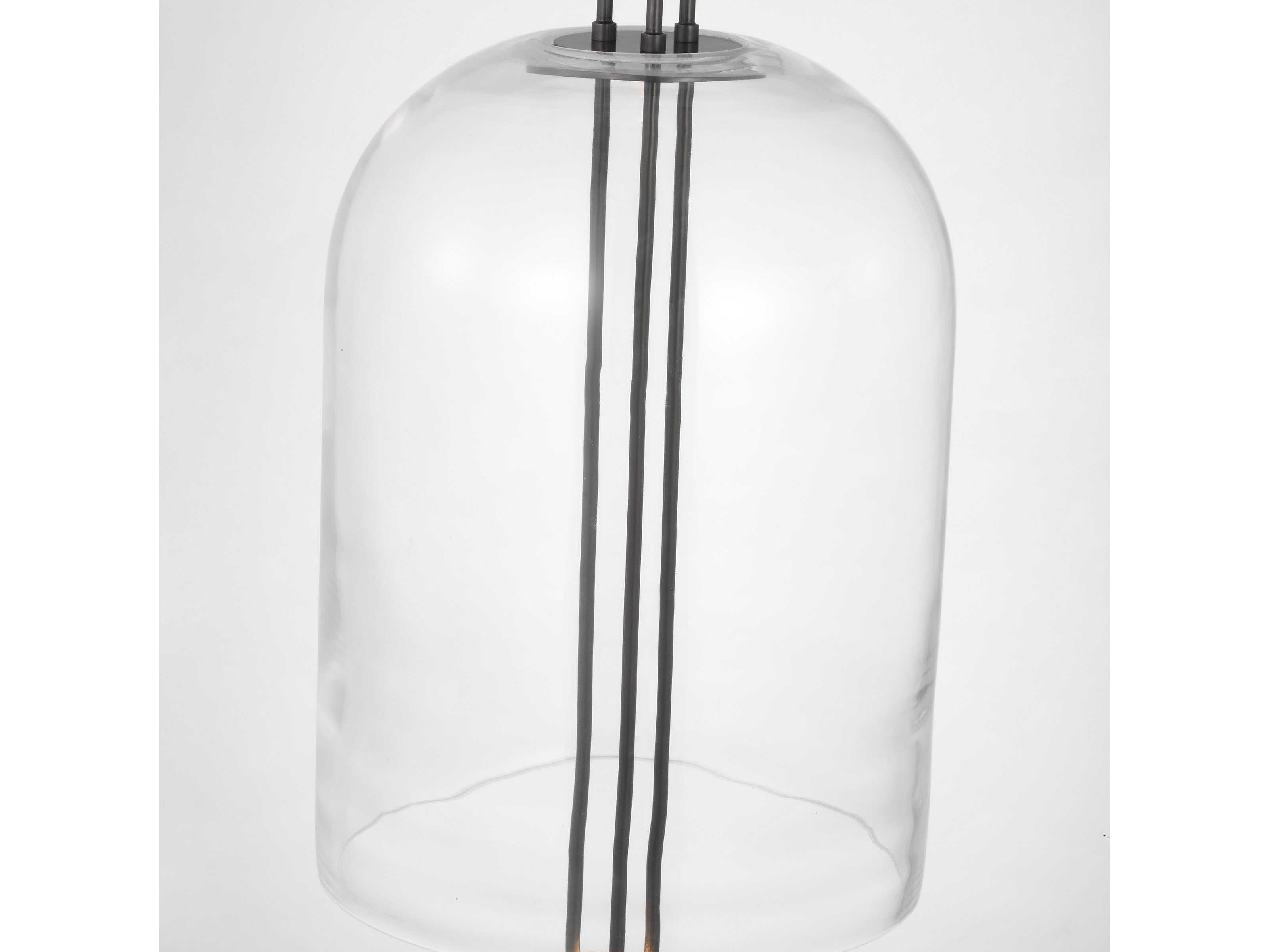 Visual Comfort Modern Cathedral 1-Light Dark Bronze Mini Pendant