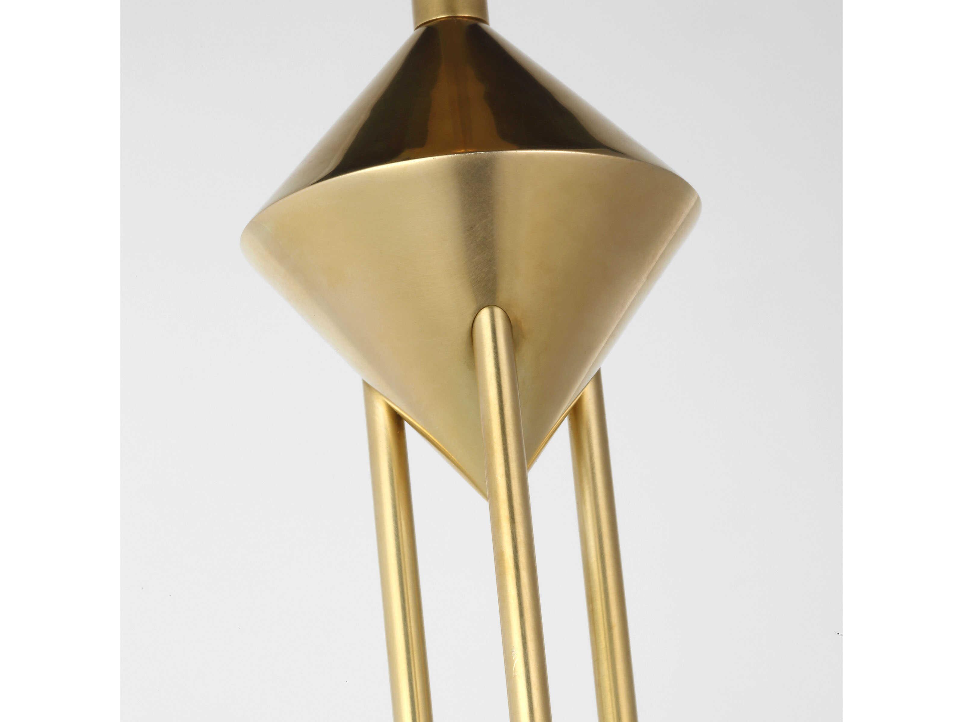 Visual Comfort Modern Cathedral 1-Light Natural Brass Mini Pendant