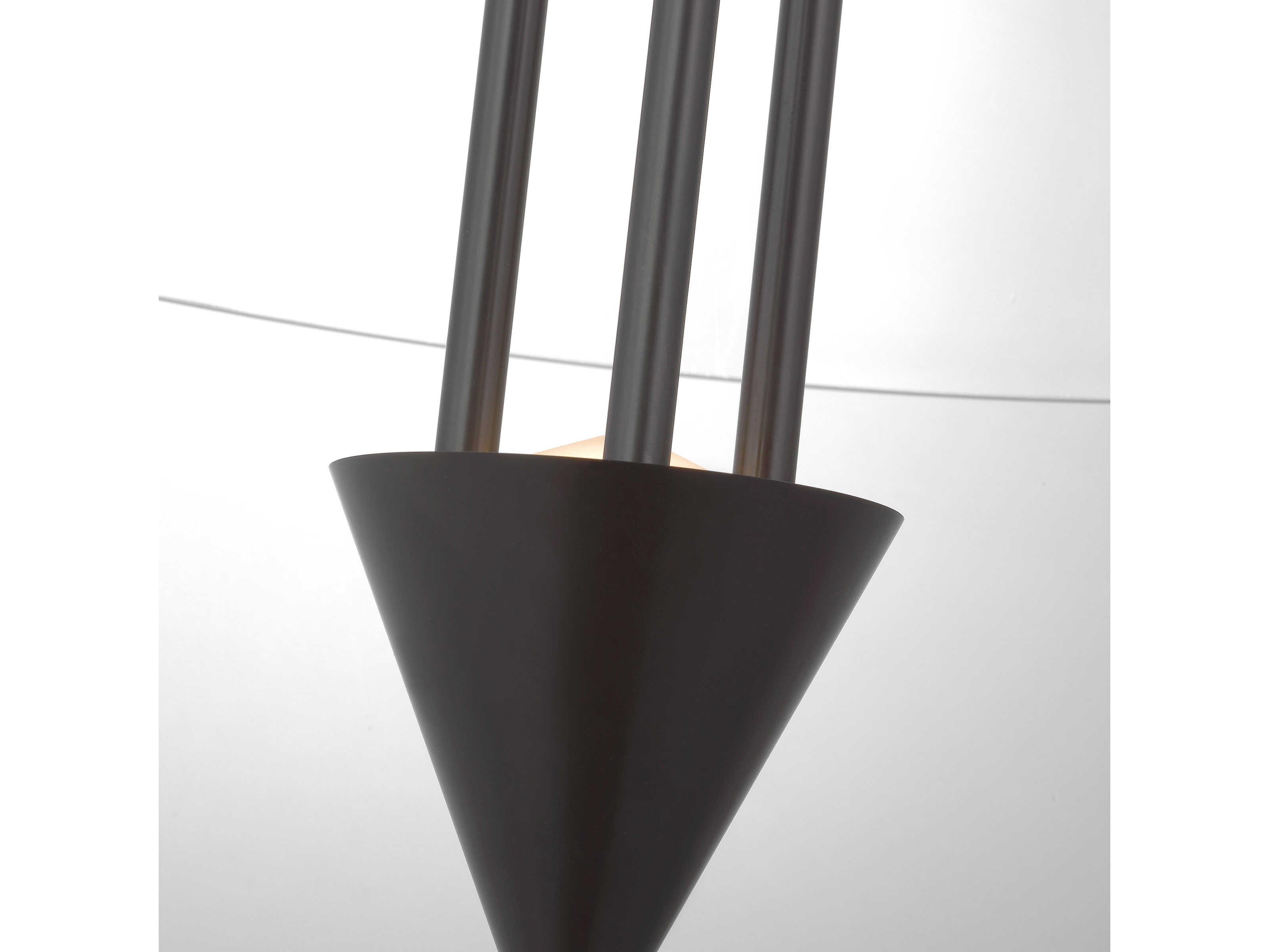 Visual Comfort Modern Cathedral 1-Light Dark Bronze Black Pendant