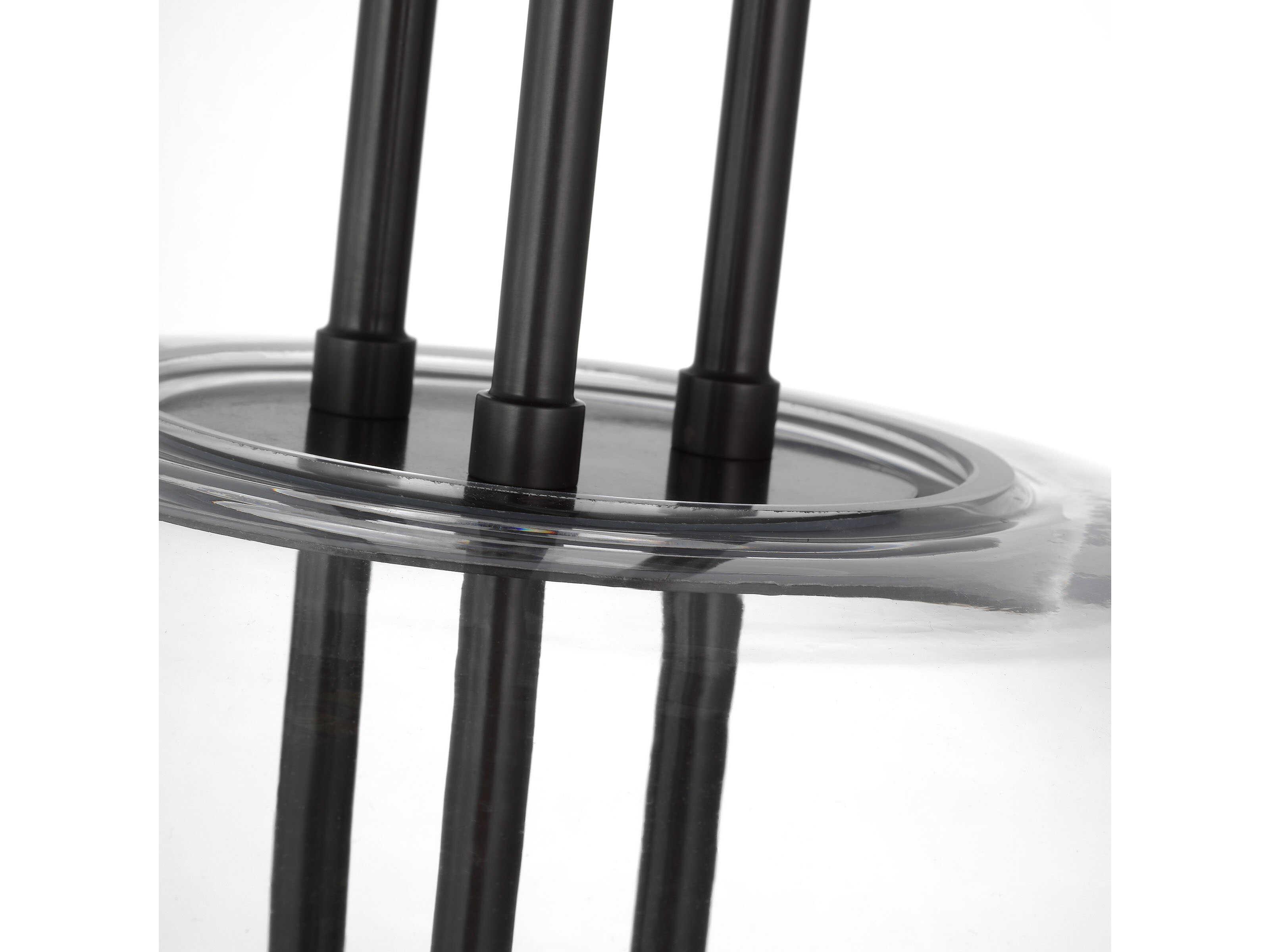 Visual Comfort Modern Cathedral 1-Light Dark Bronze Black Pendant