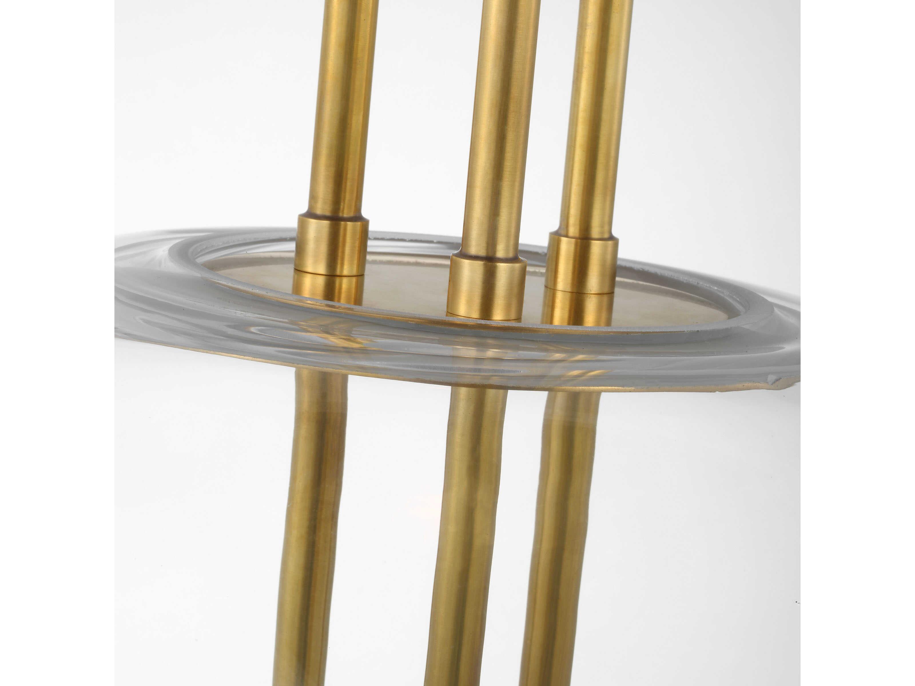 Visual Comfort Modern Cathedral 1-Light Natural Brass Pendant