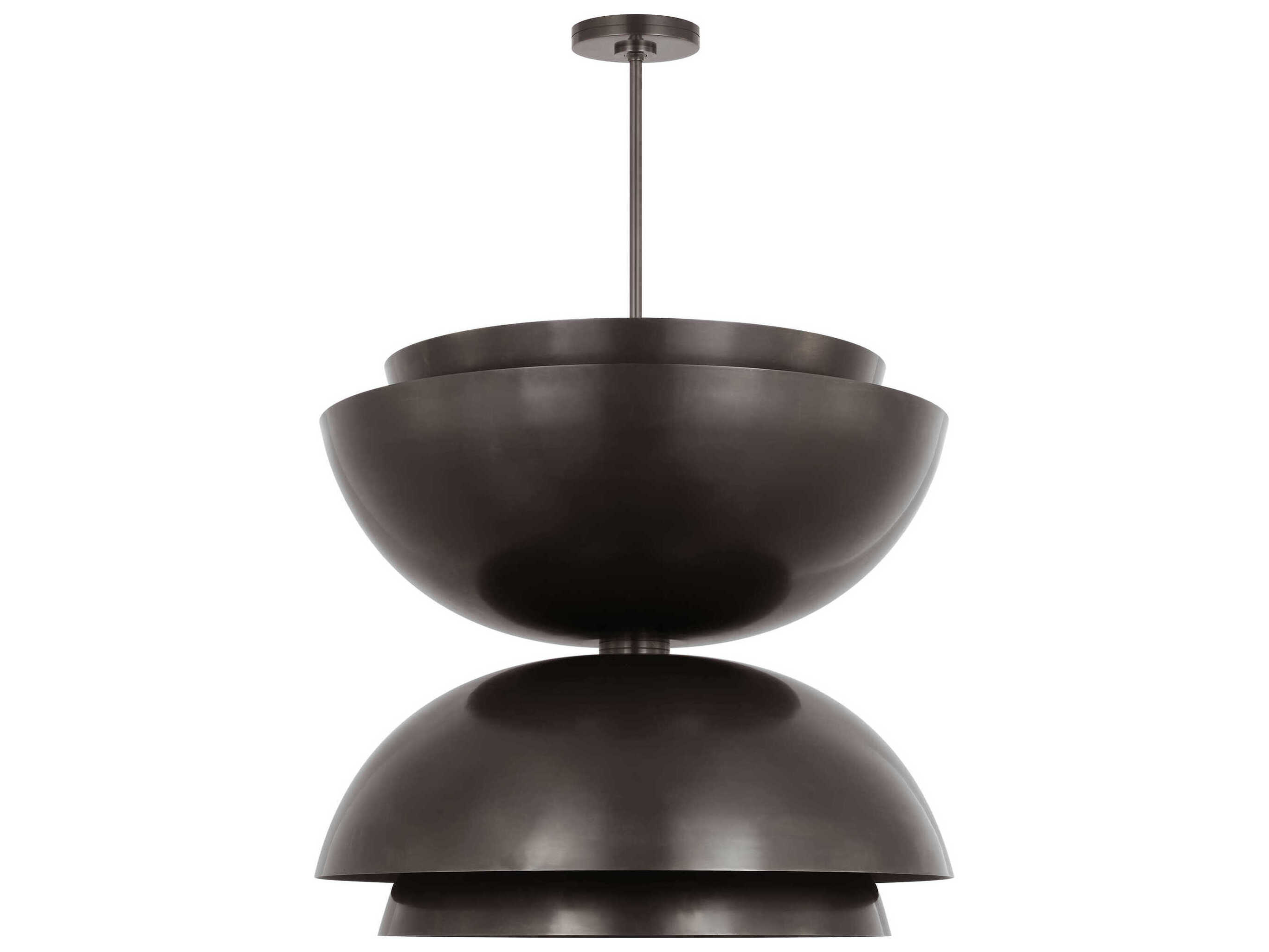 Visual Comfort Modern Shanti 2-Light Dark Bronze Dome Pendant