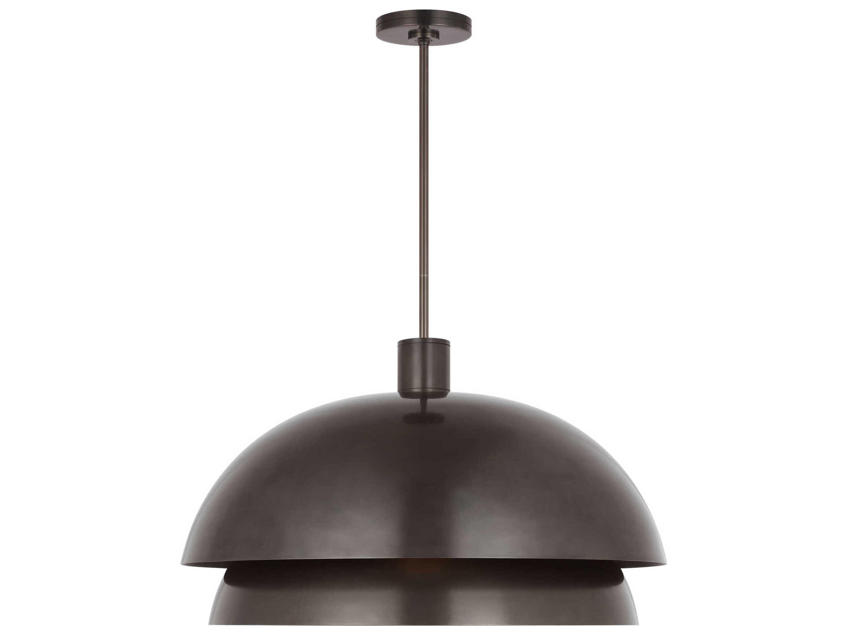 Visual Comfort Modern Shanti 2-Light Dark Bronze Dome Pendant