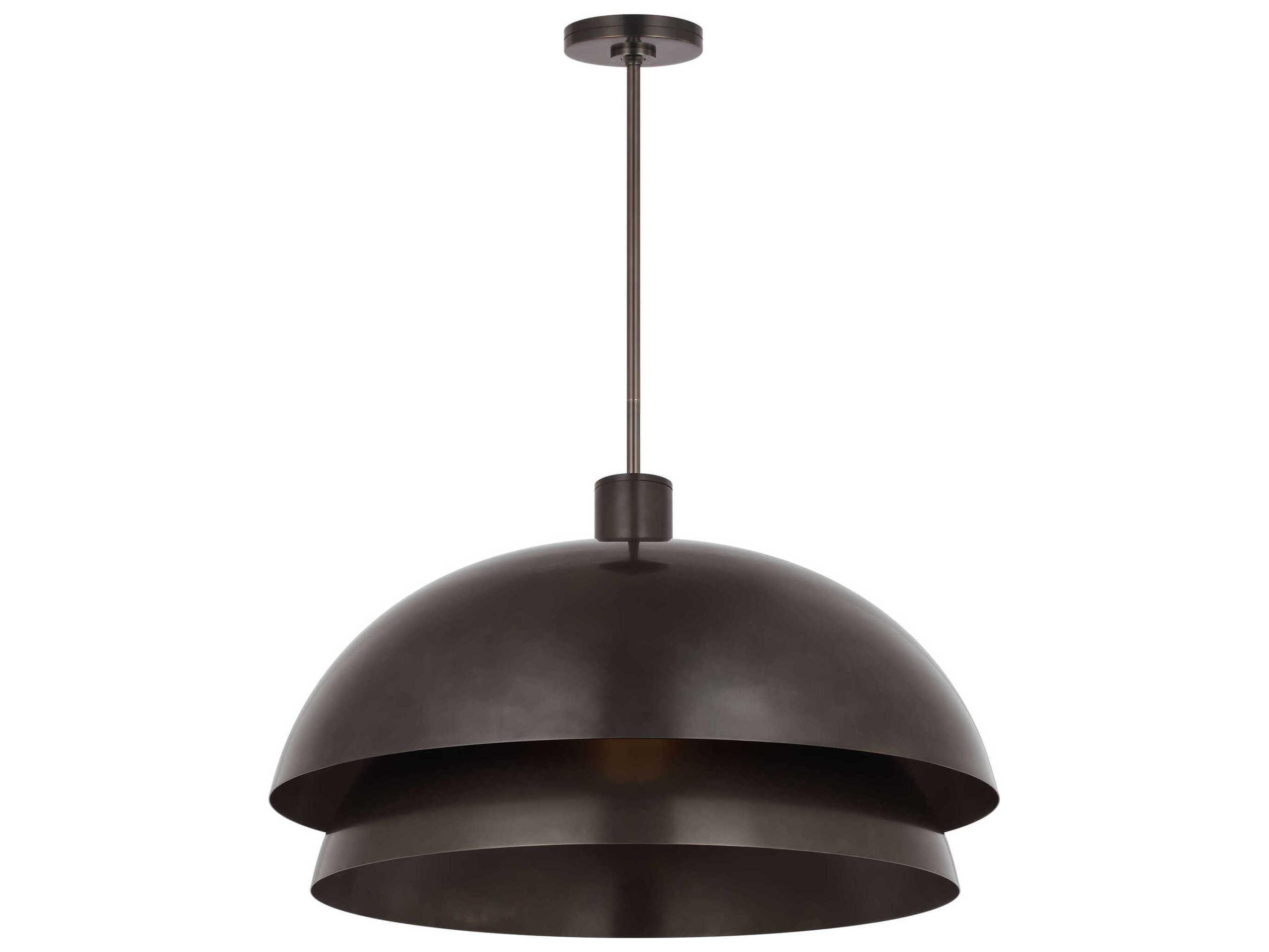 Visual Comfort Modern Shanti 2-Light Dark Bronze Dome Pendant