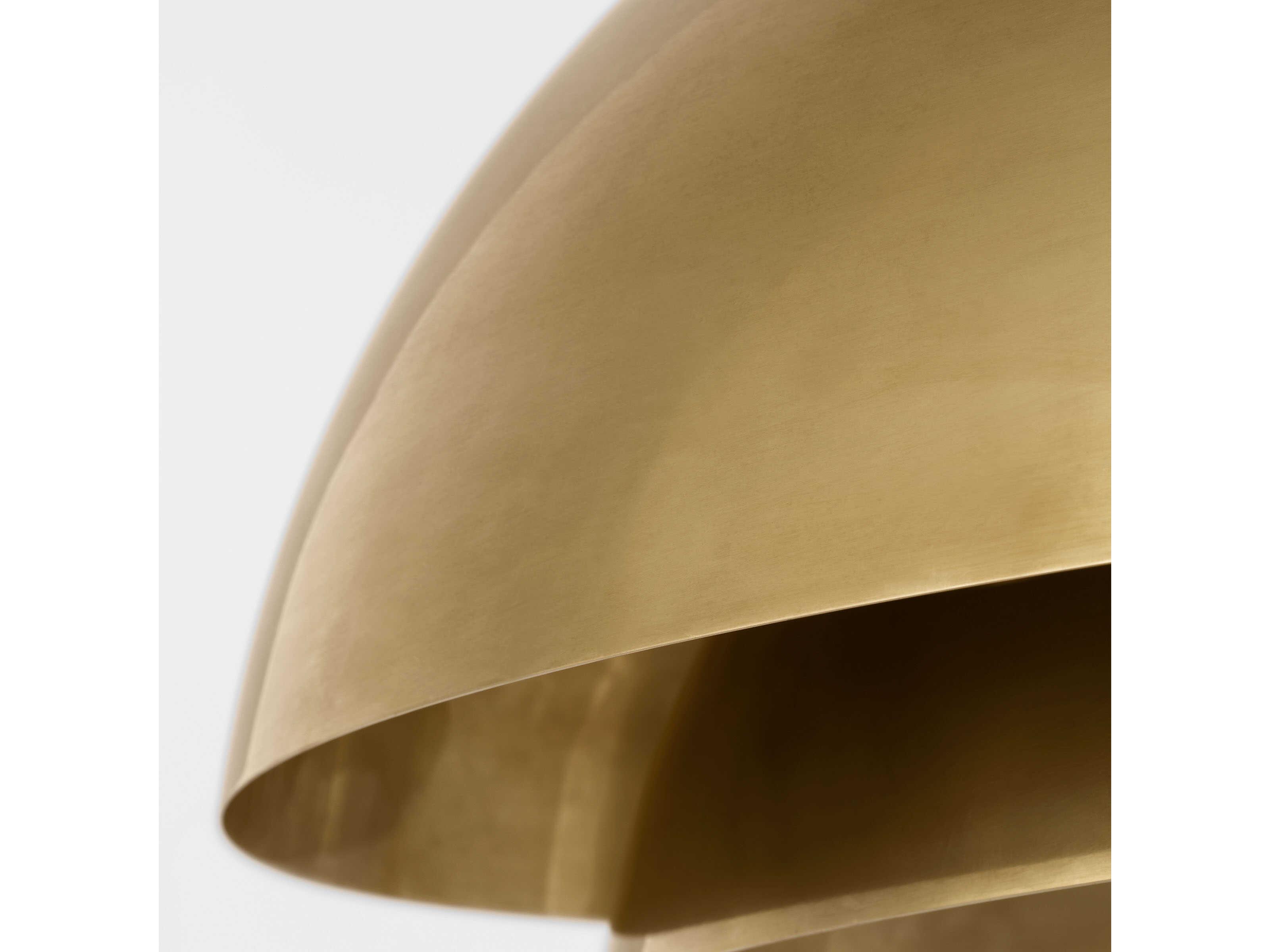 Visual Comfort Modern Shanti 2-Light Natural Brass Dome Pendant