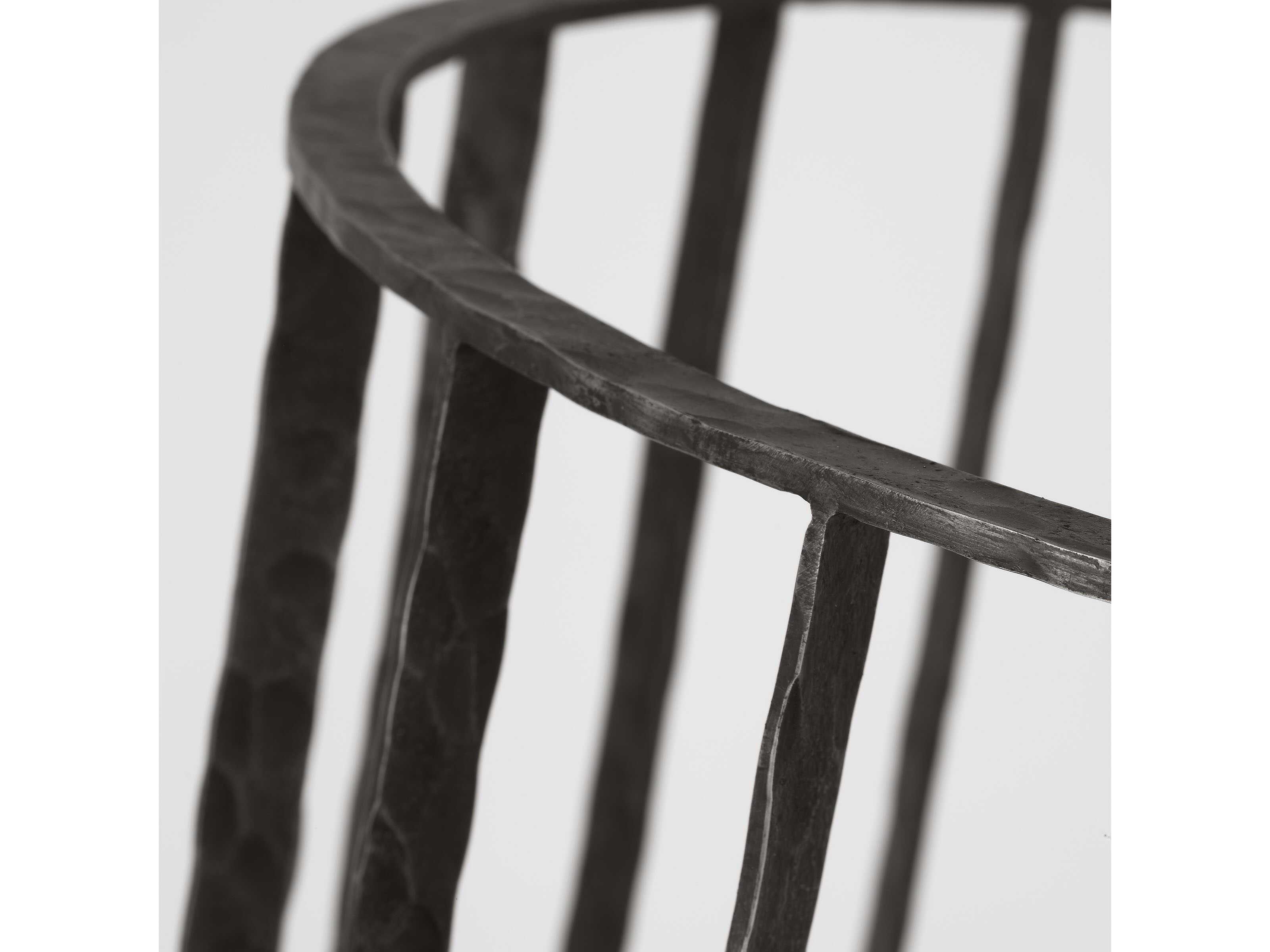 Visual Comfort Modern Sanchi 2-Light Aged Iron Gray Geometric Pendant