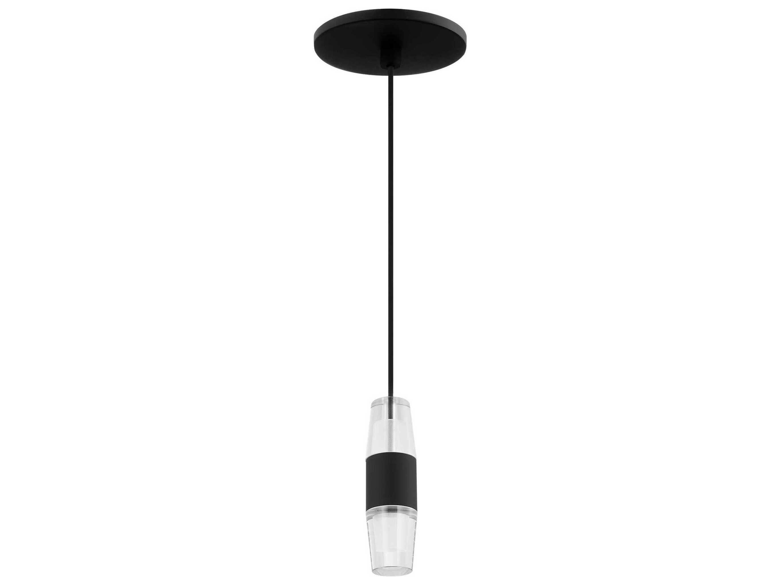 Visual Comfort Modern Lassell 1-Light Nightshade Black Mini Pendant