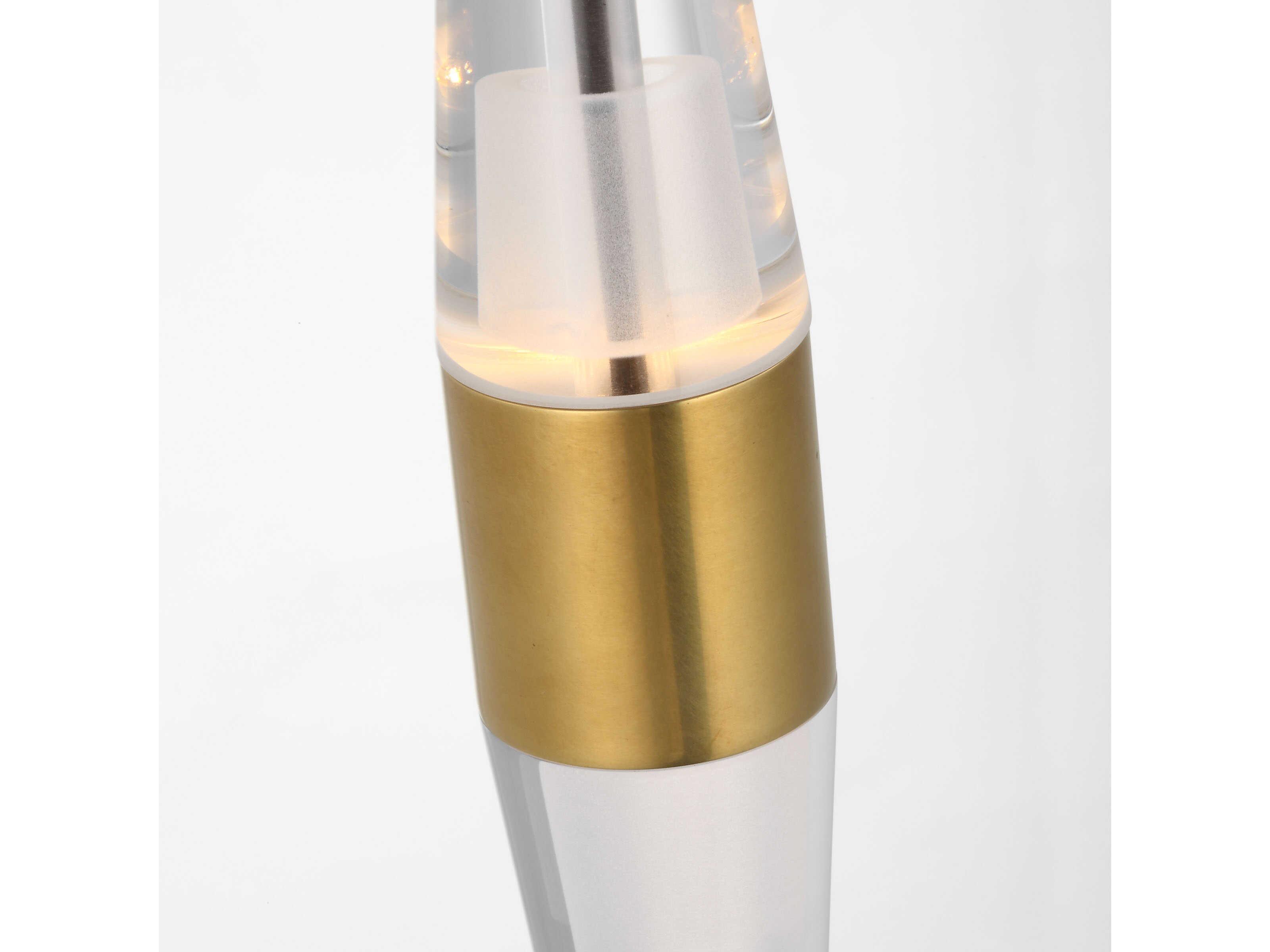 Visual Comfort Modern Lassell 1-Light Natural Brass Mini Pendant