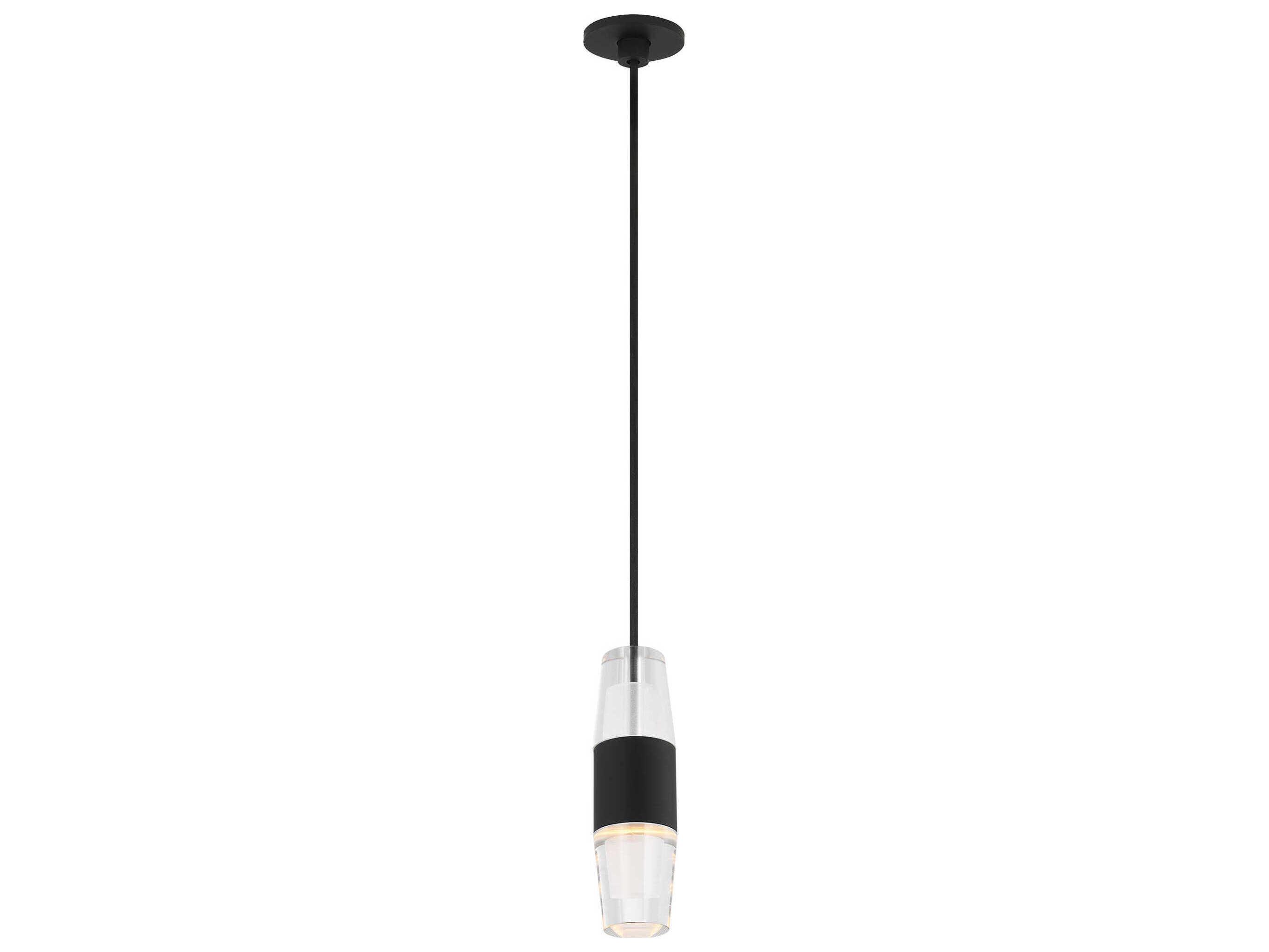 Visual Comfort Modern Lassell 1-Light Nightshade Black Mini Pendant