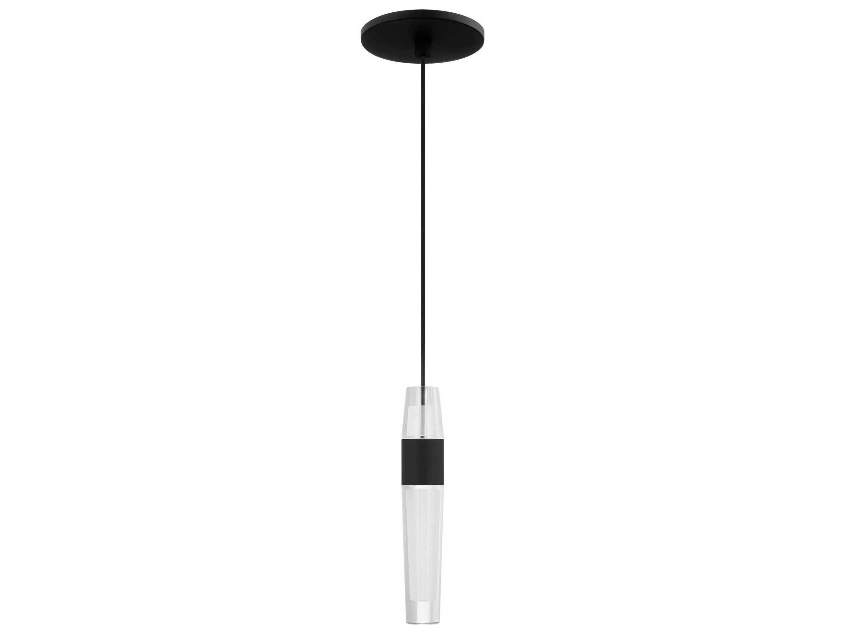 Visual Comfort Modern Lassell 1-Light Nightshade Black Mini Pendant