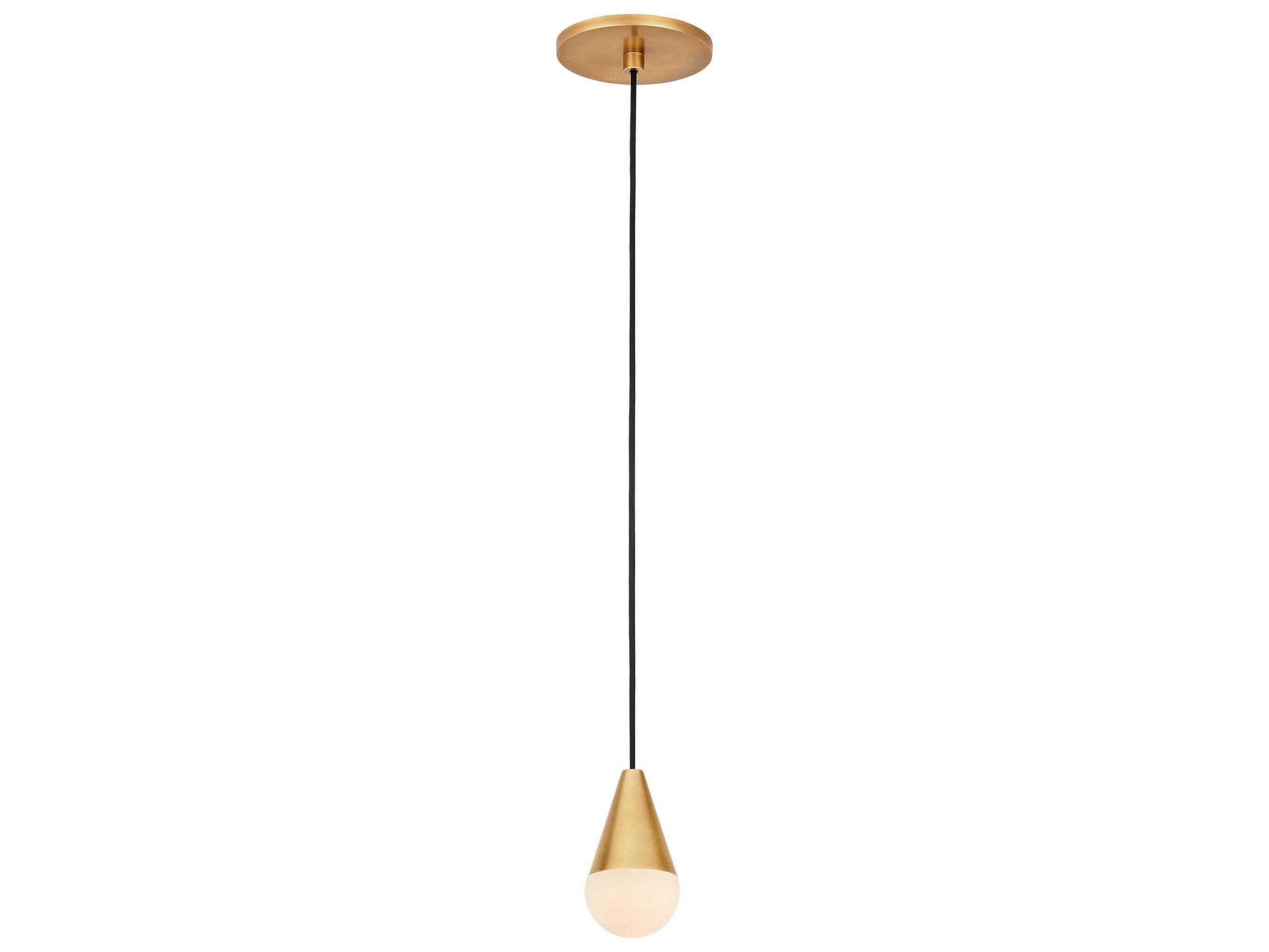 Visual Comfort Modern Cupola 1-Light Hand Rubbed Antique Brass Mini Pendant