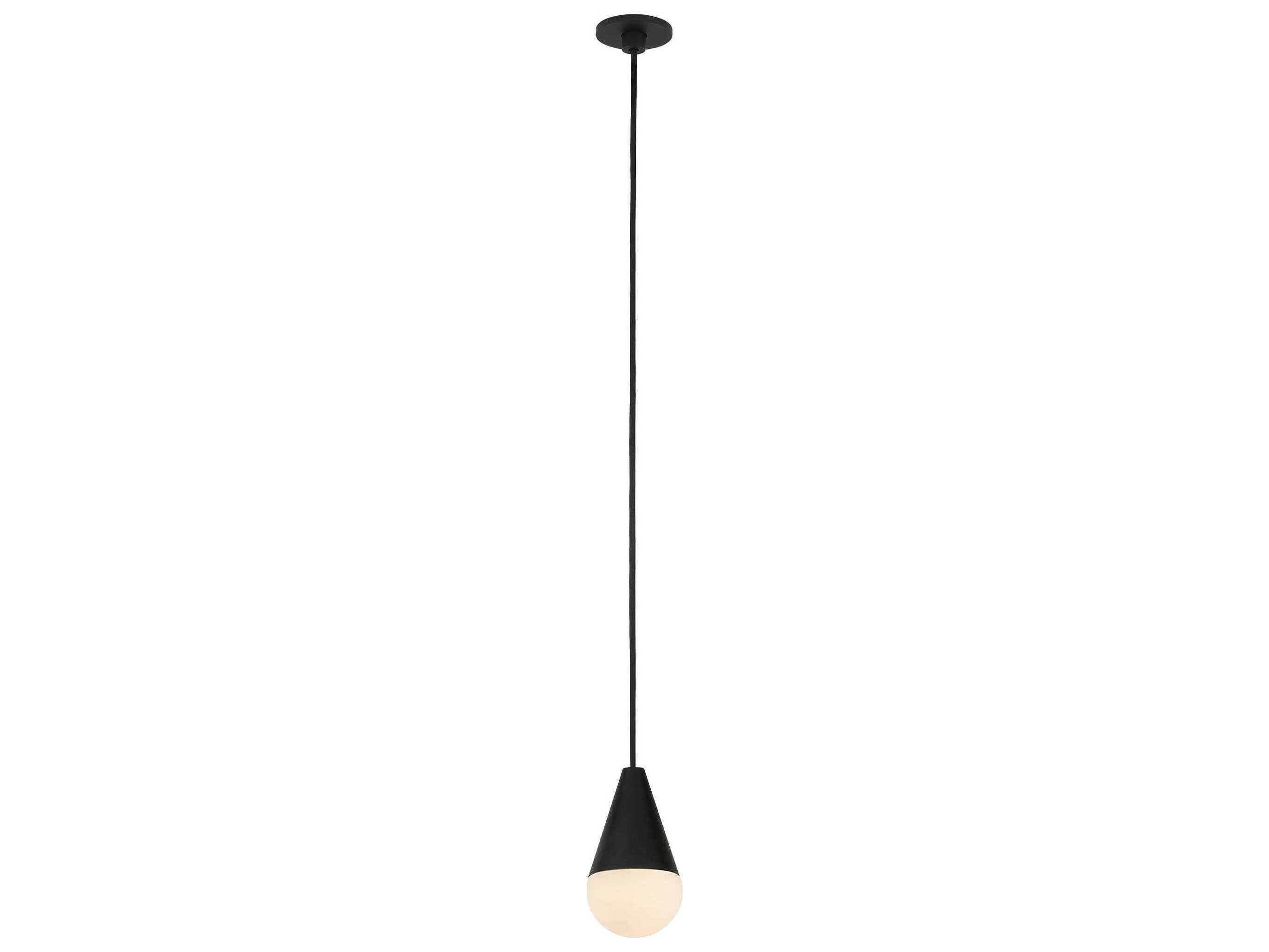 Visual Comfort Modern Cupola 1-Light Nightshade Black Mini Pendant