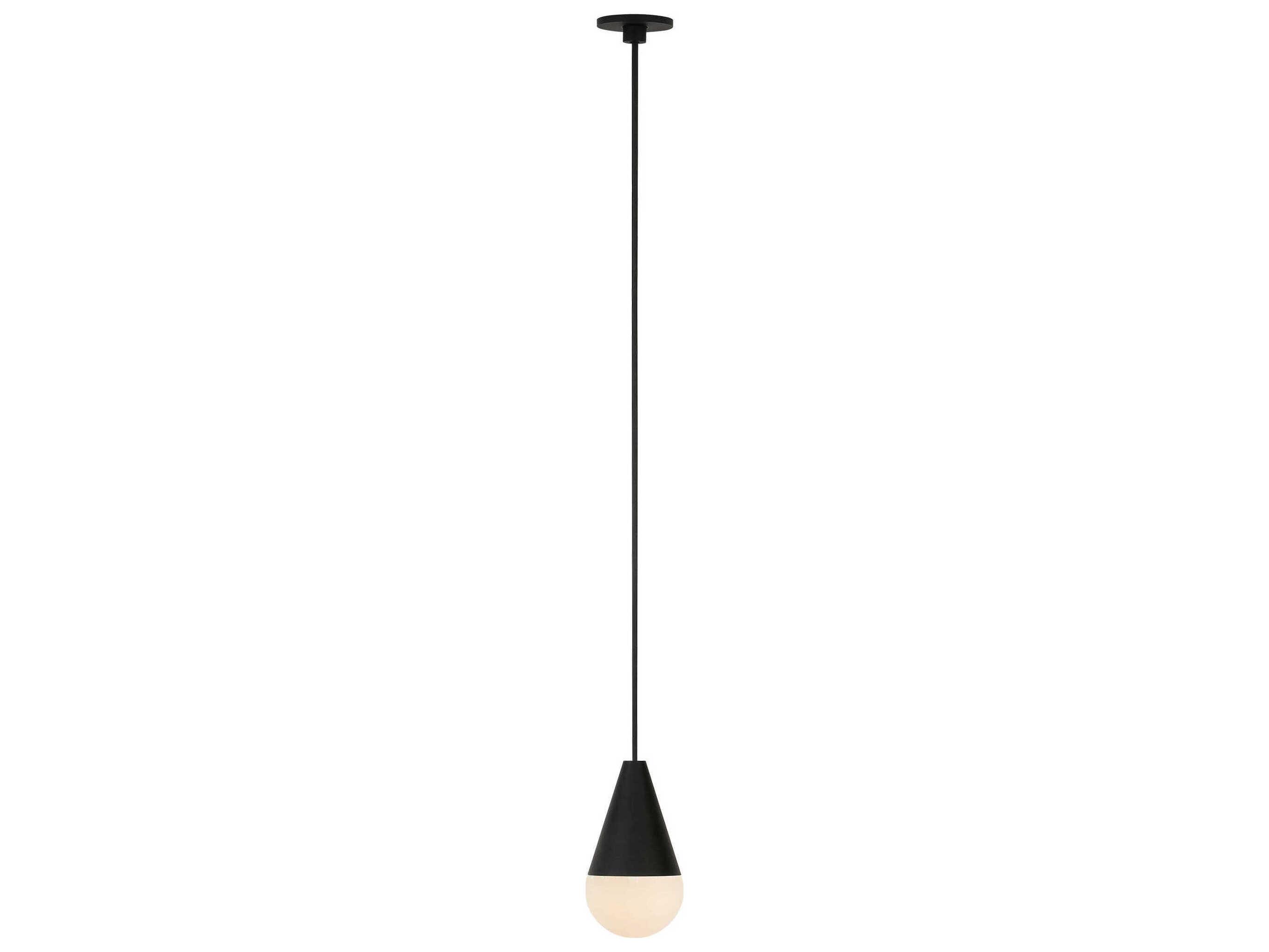 Visual Comfort Modern Cupola 1-Light Nightshade Black Mini Pendant