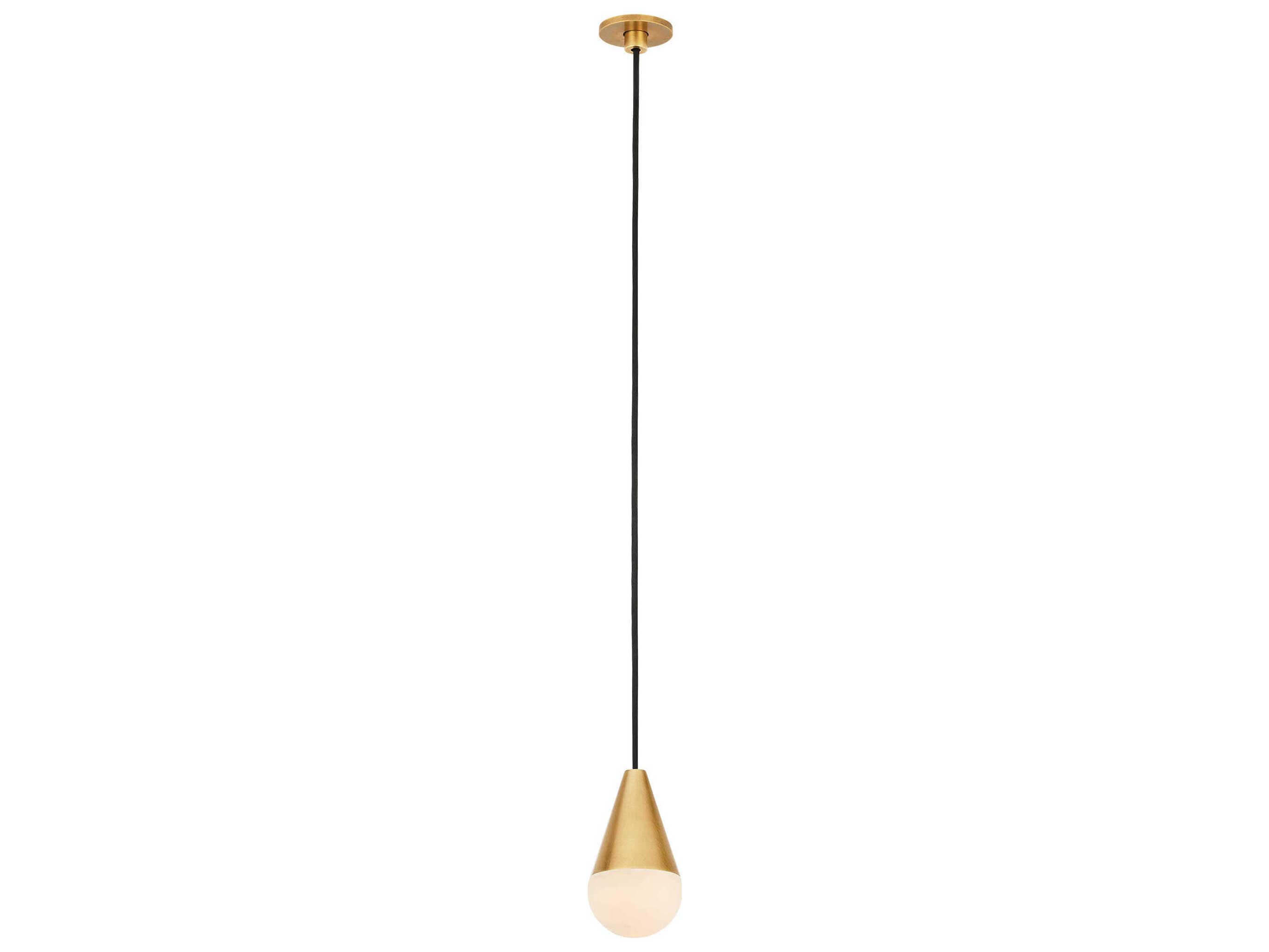 Visual Comfort Modern Cupola 1-Light Hand Rubbed Antique Brass Mini Pendant
