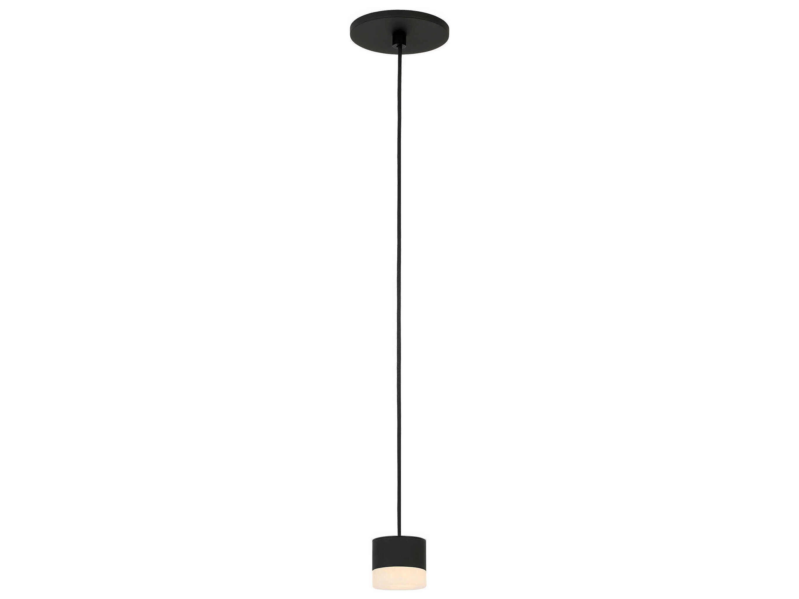 Visual Comfort Modern Gable 1-Light Nightshade Black Mini Pendant