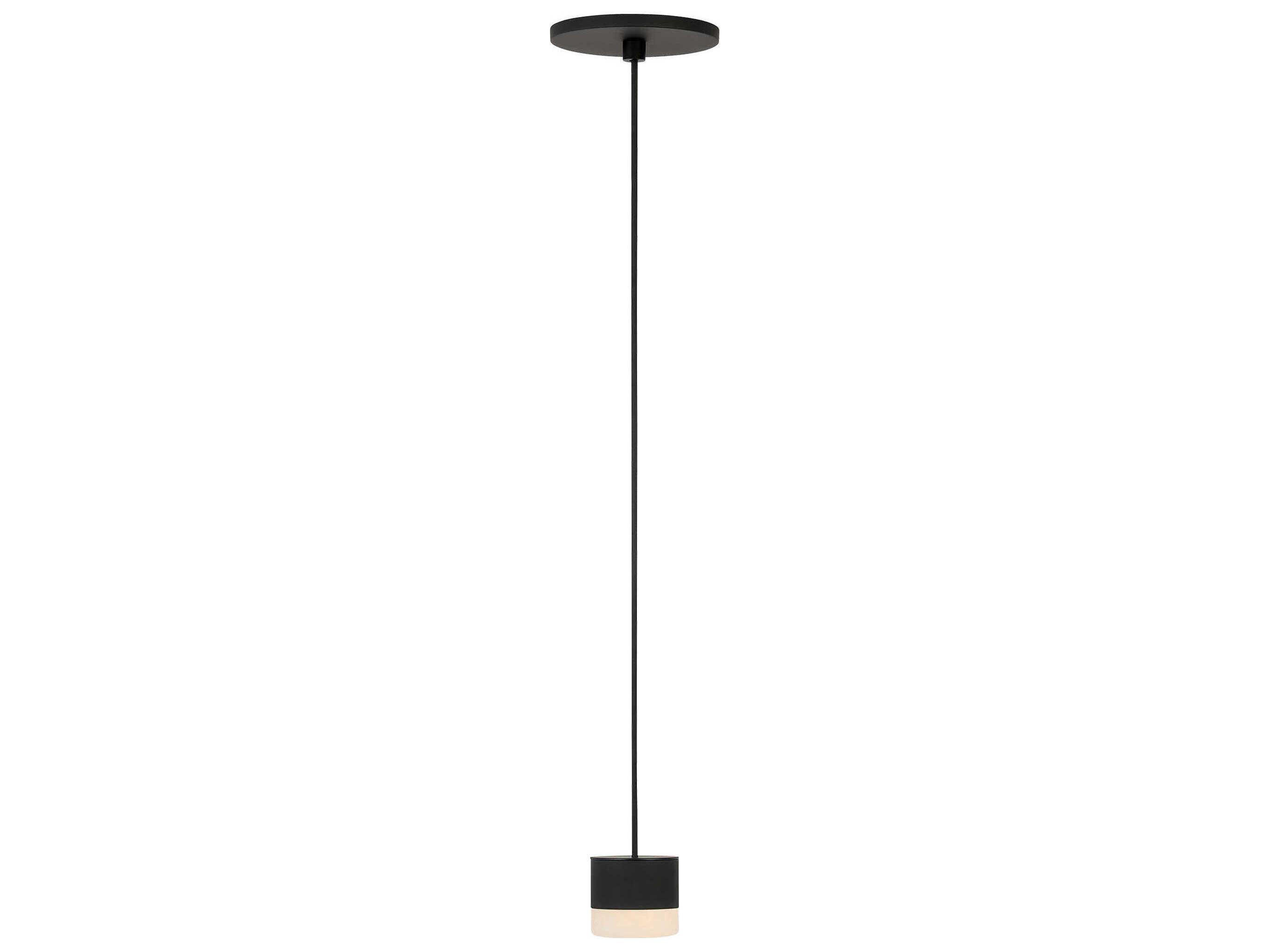 Visual Comfort Modern Gable 1-Light Nightshade Black Mini Pendant